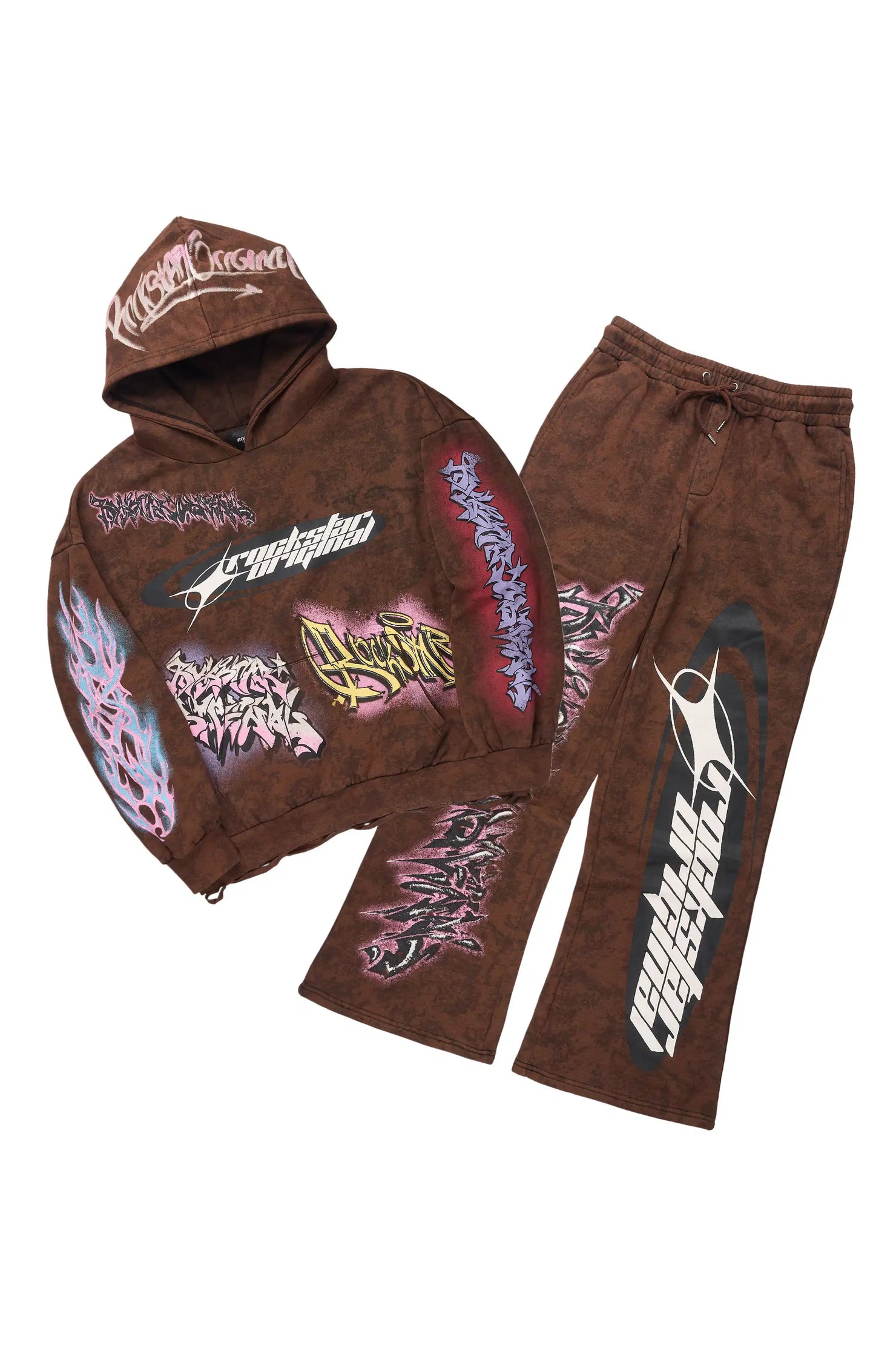 Bleka Brown Hoodie/Baggy Pant Track Set