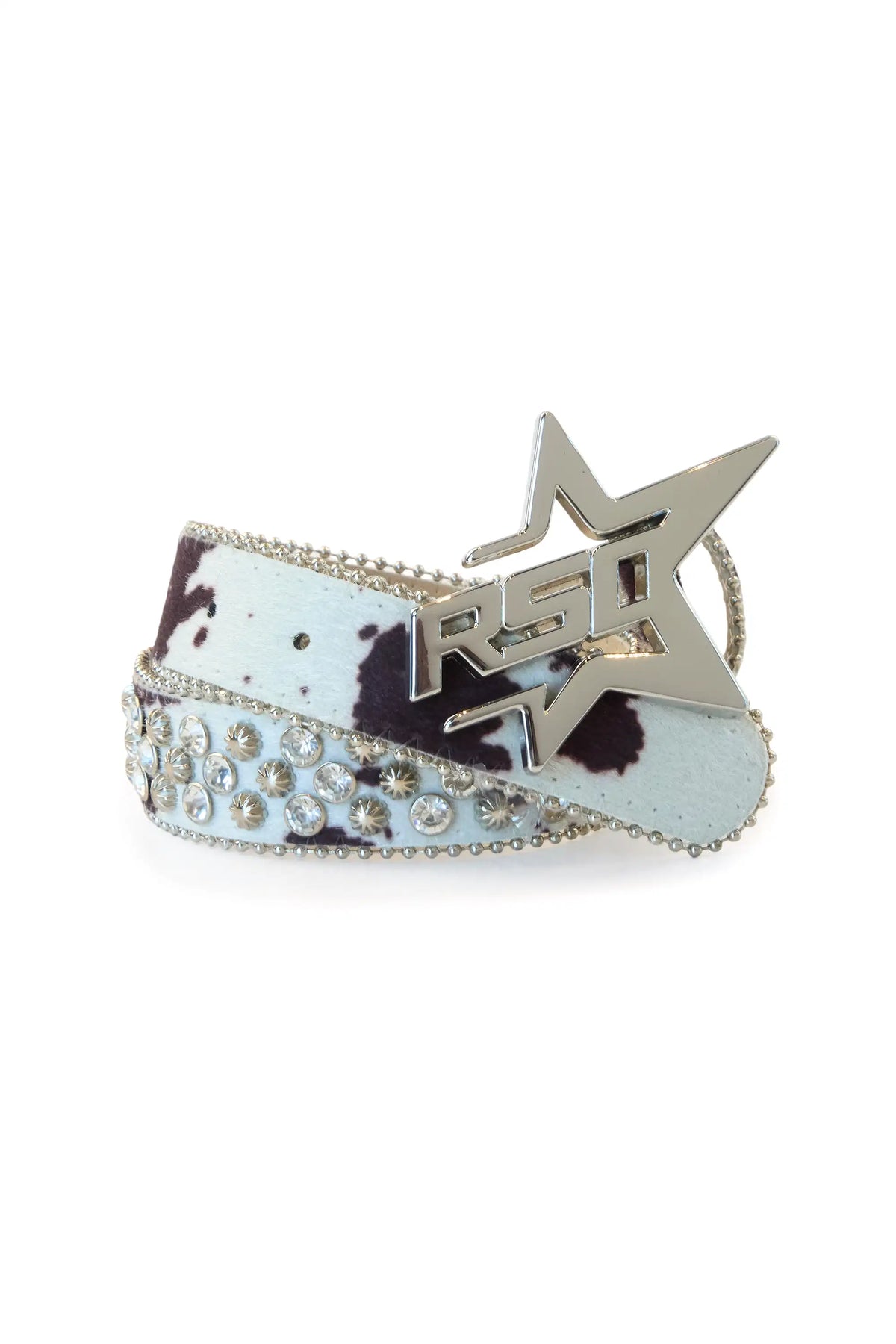 Girls Norma Black/Cream Rockstar Logo Belt