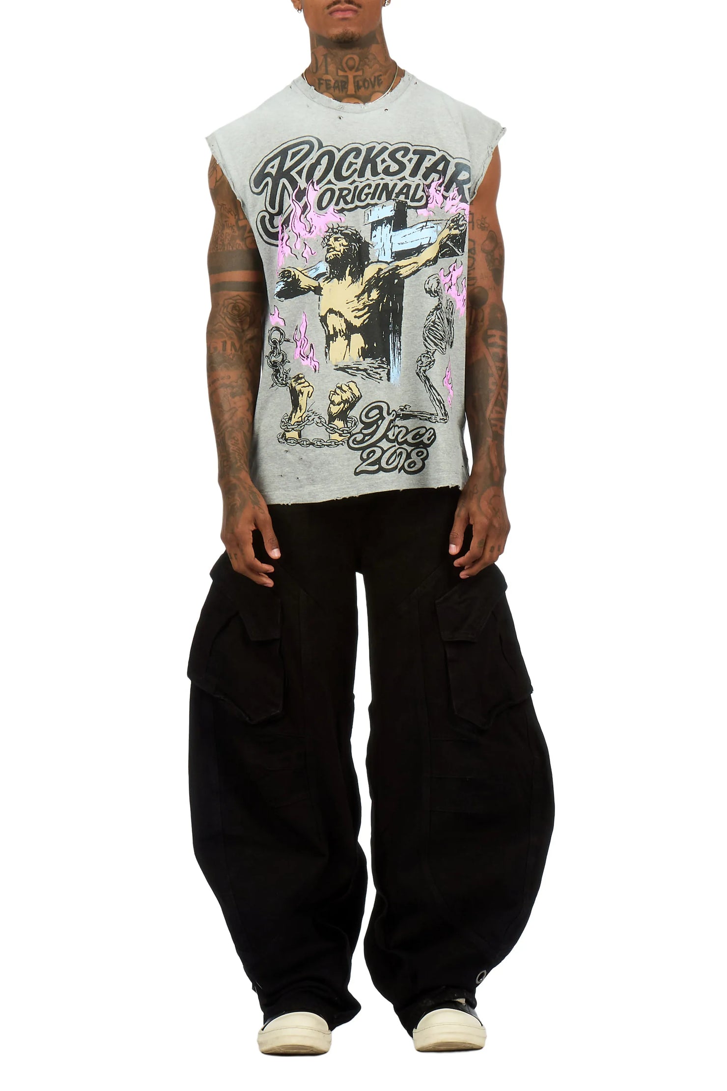Tren Black Oil Wash Barrel Fit Jean