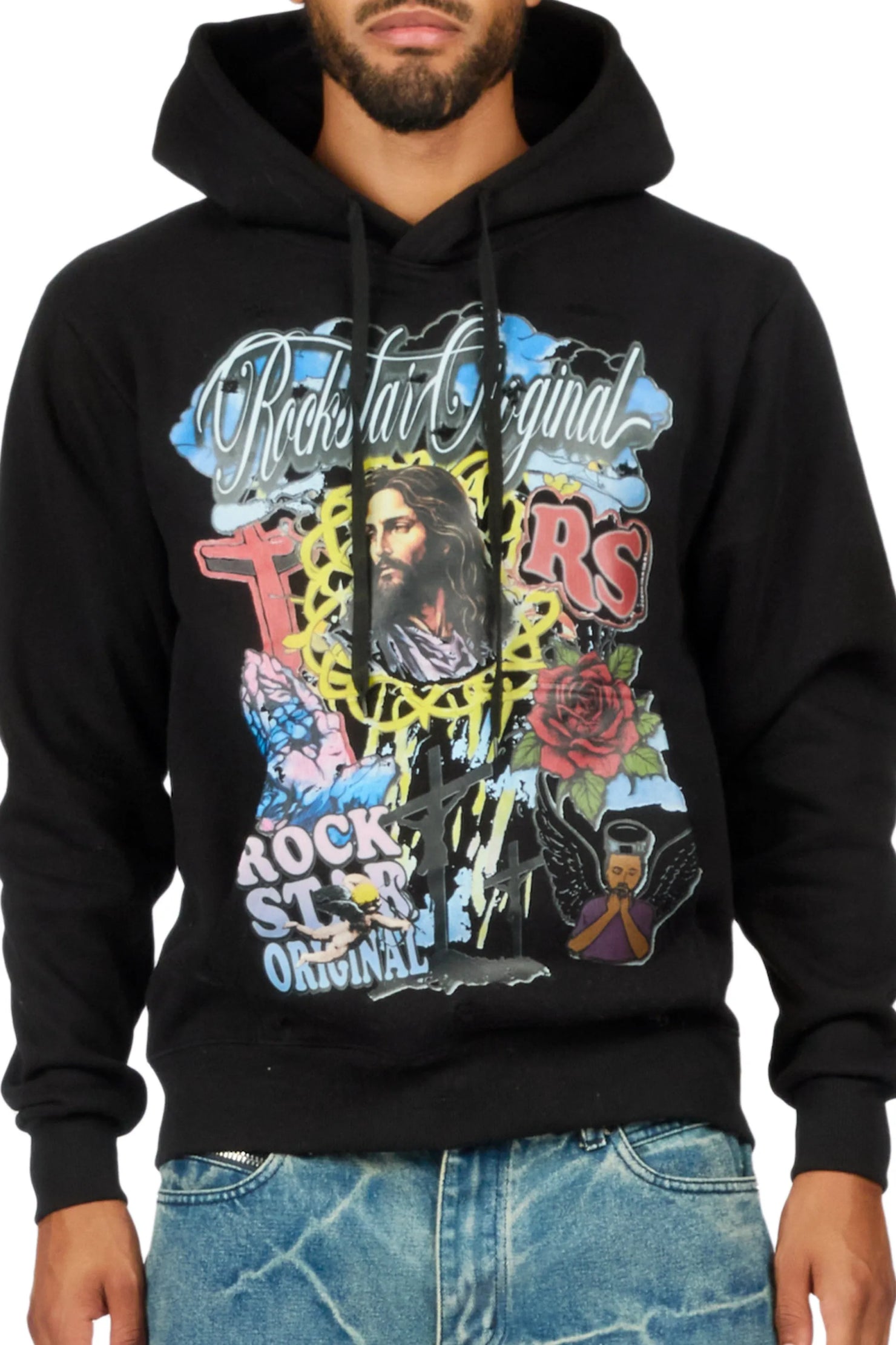 Ravion Black Graphic Hoodie