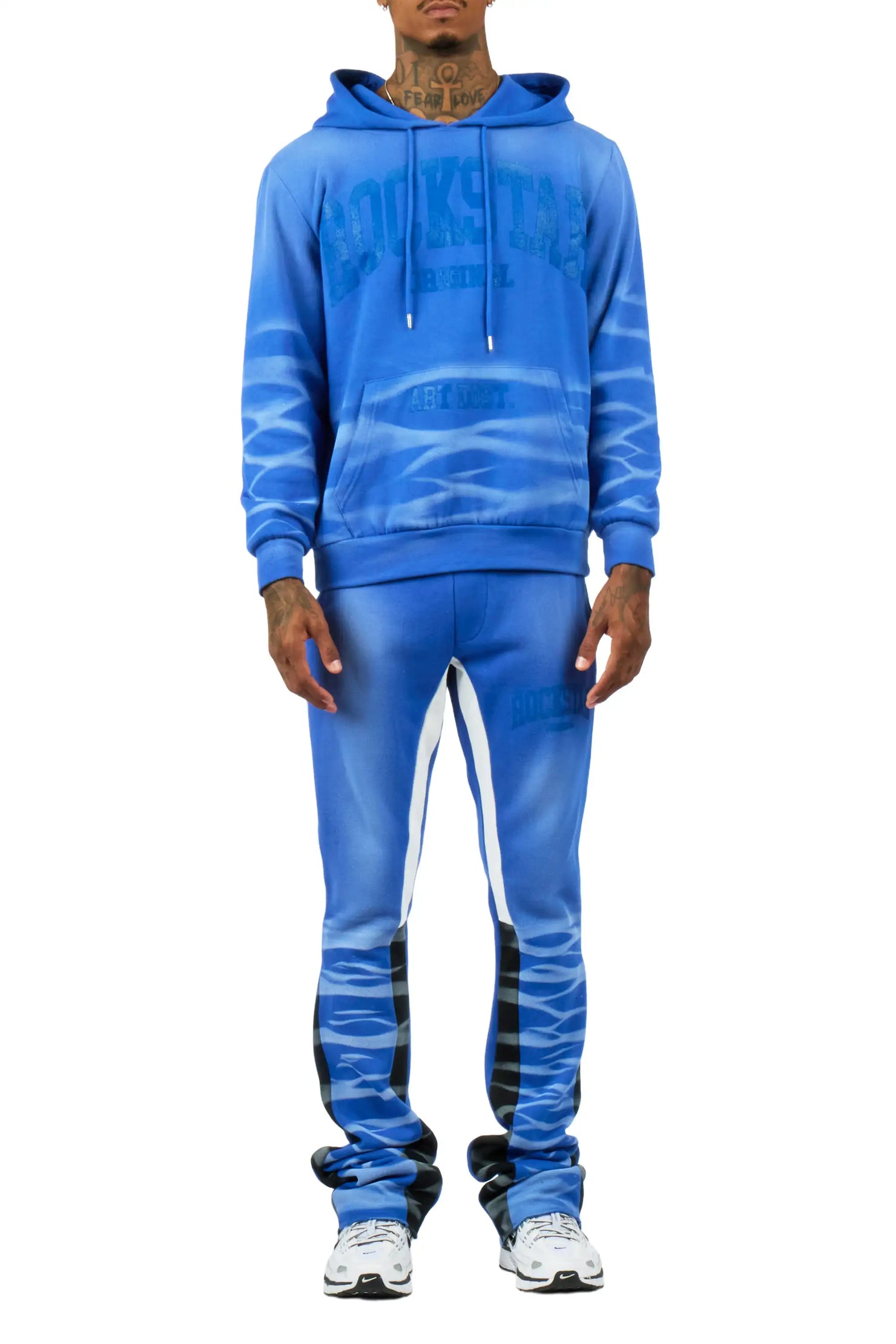 Nelly 2.0 Royal Blue Hoodie/Stacked Flare Track Set