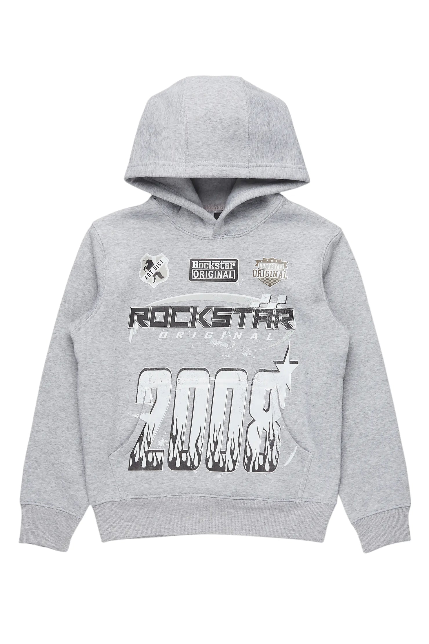 Boys Amos Grey Graphic Hoodie
