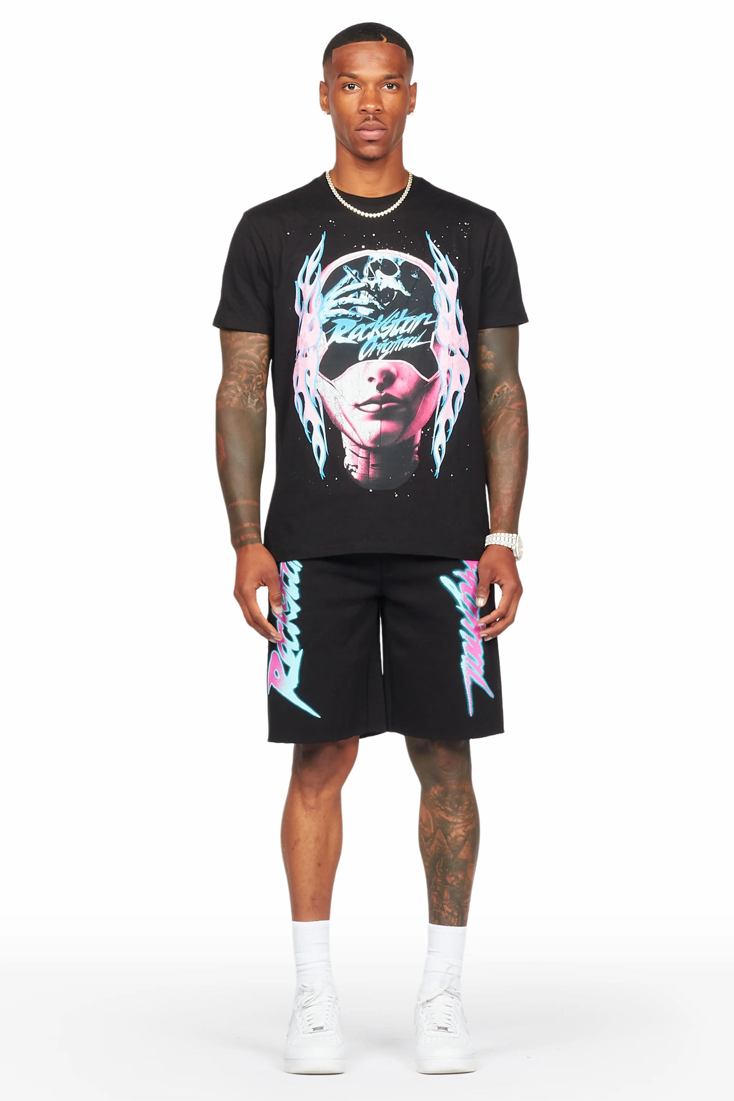 Oberon Black T-Shirt/Short Set
