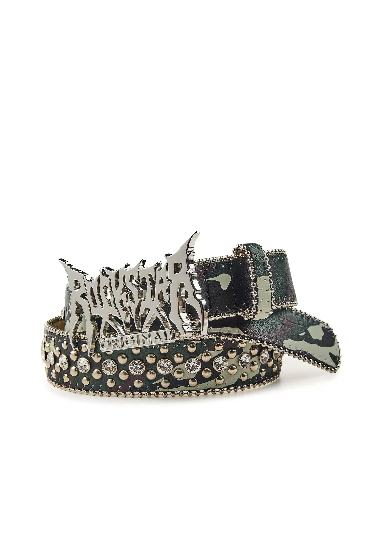 Boys Elms Blue Camo Rockstar Logo Belt