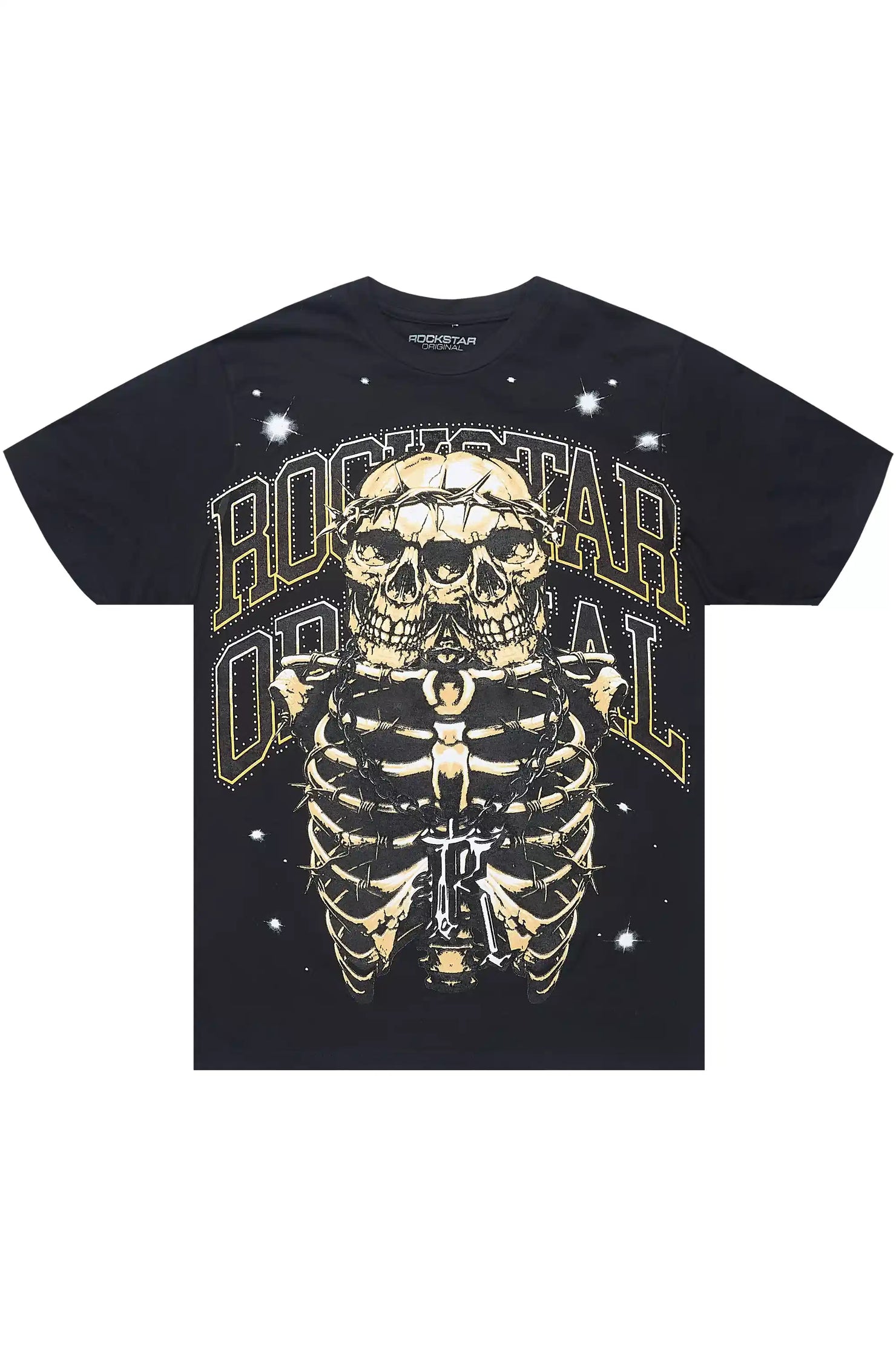 Siera Black Graphic Short Sleeve Tee