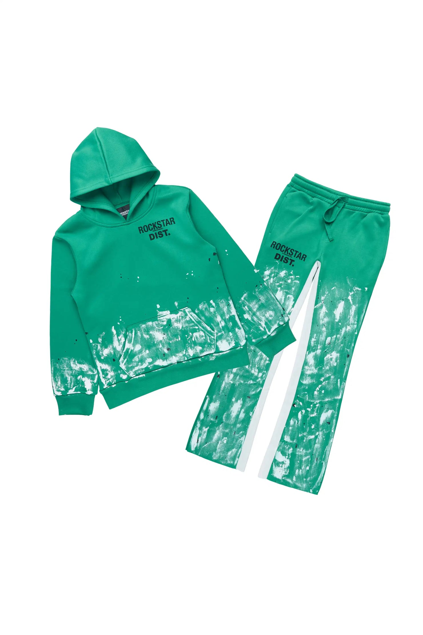 Boys Jaco Green Baggy Fit Pant Set