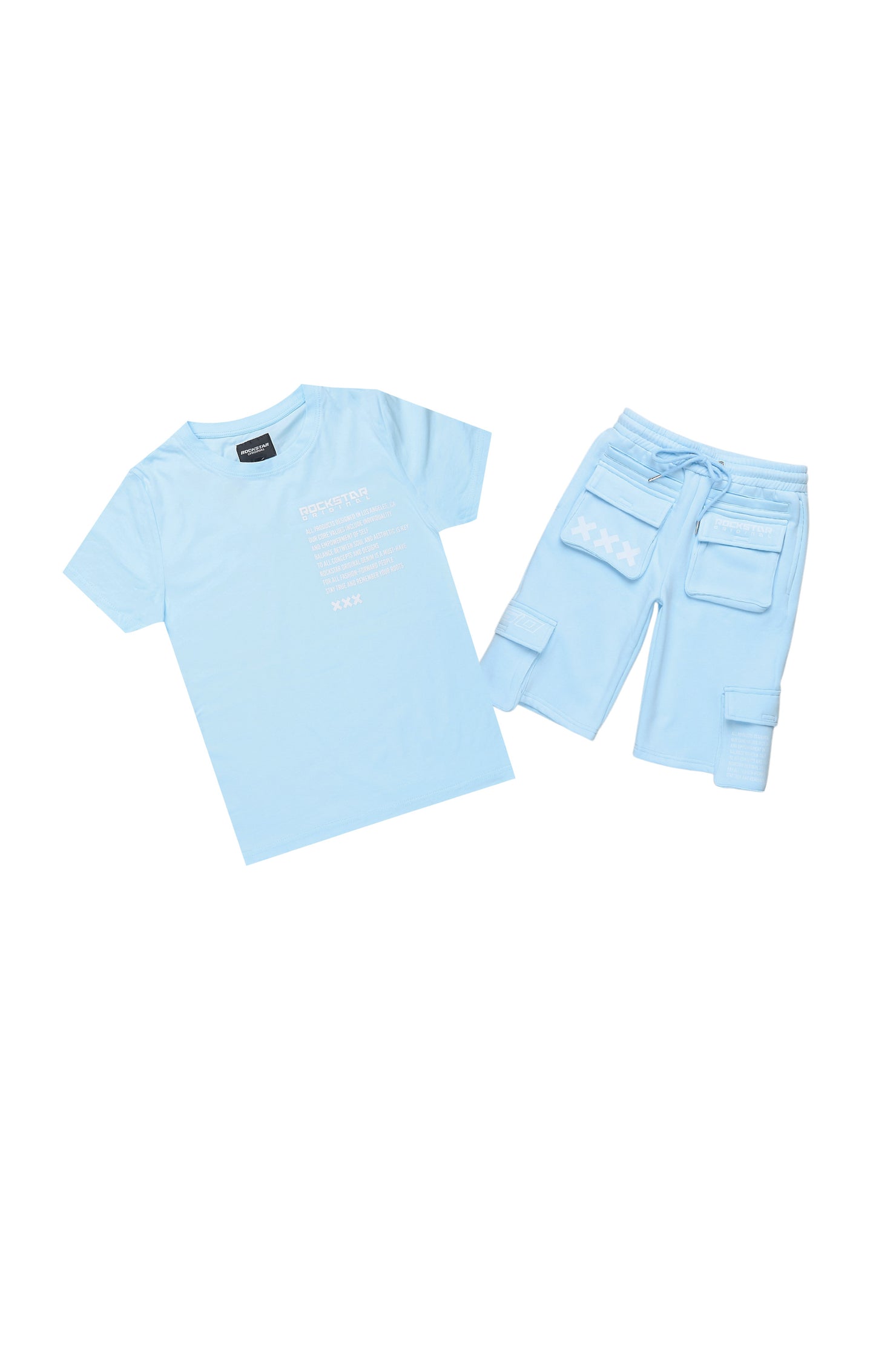 Boys Jash Baby Blue/White Short Set