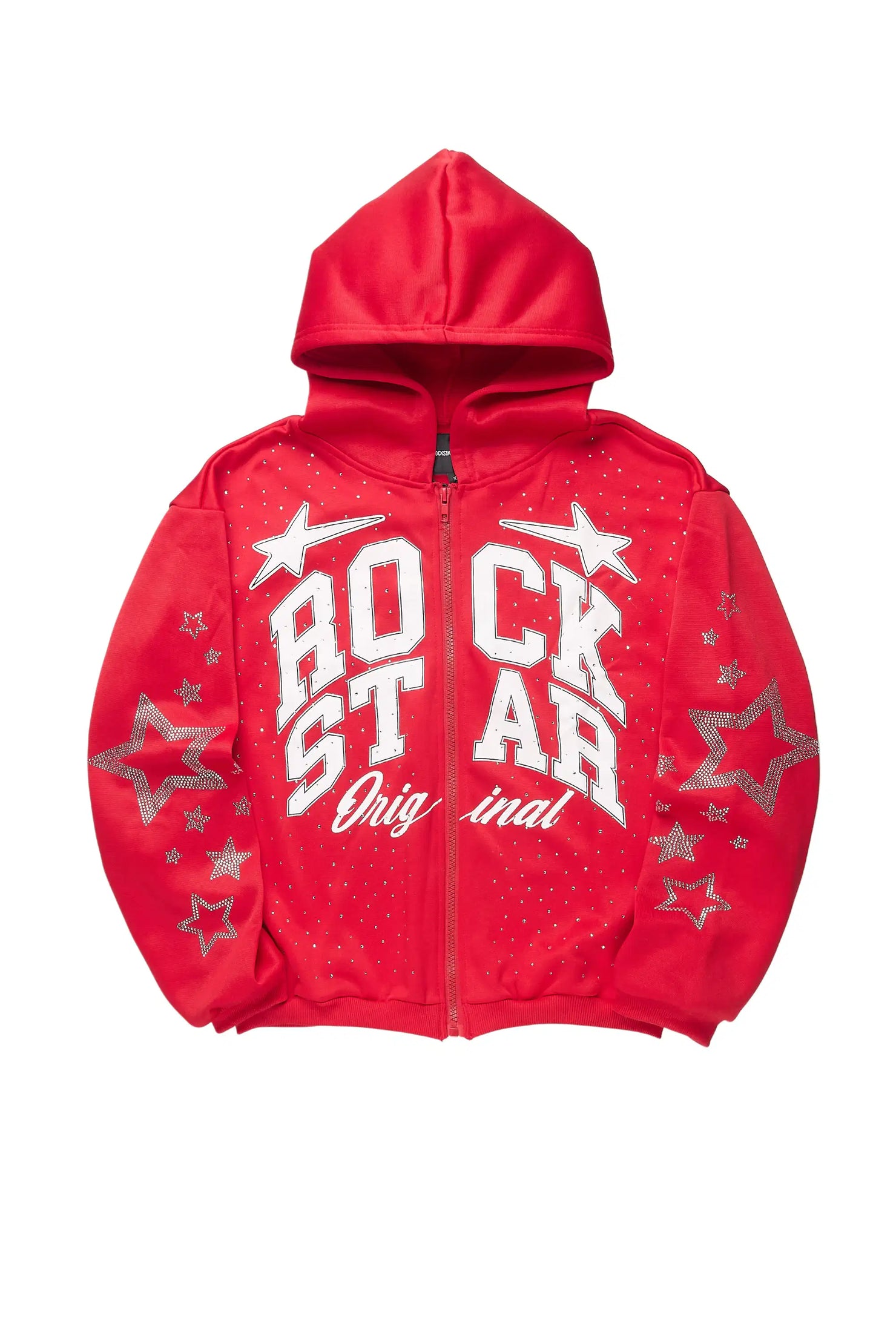 Girls Flaveya Red Zip Up Hoodie