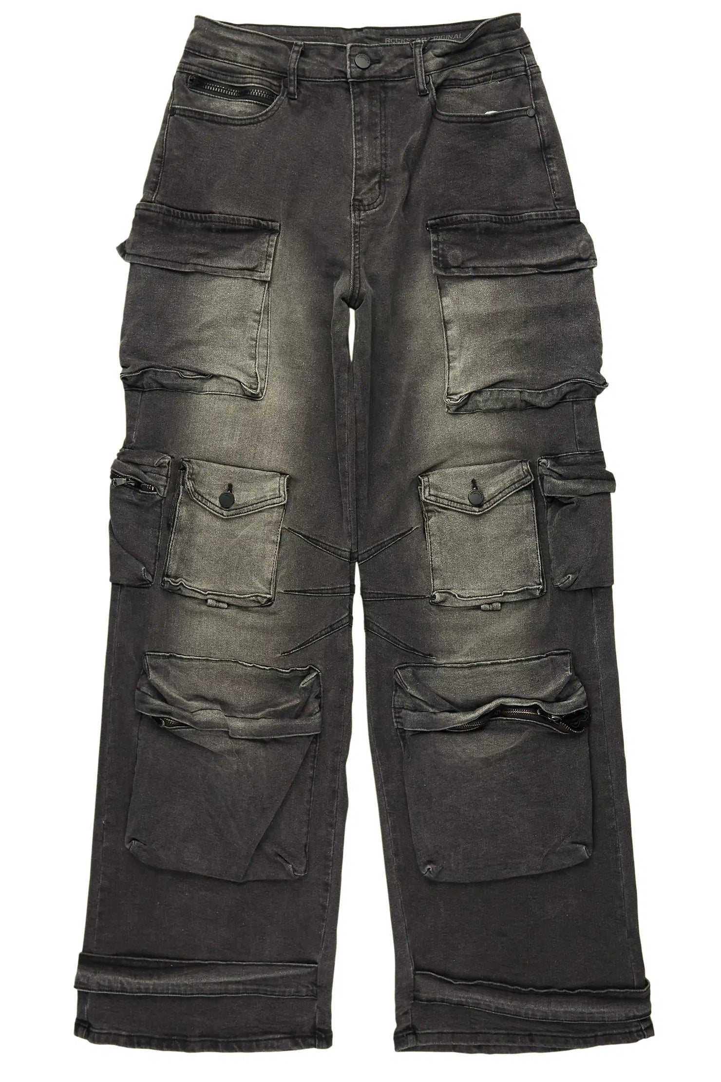 Mahesh Dark Grey Baggy Cargo Jean