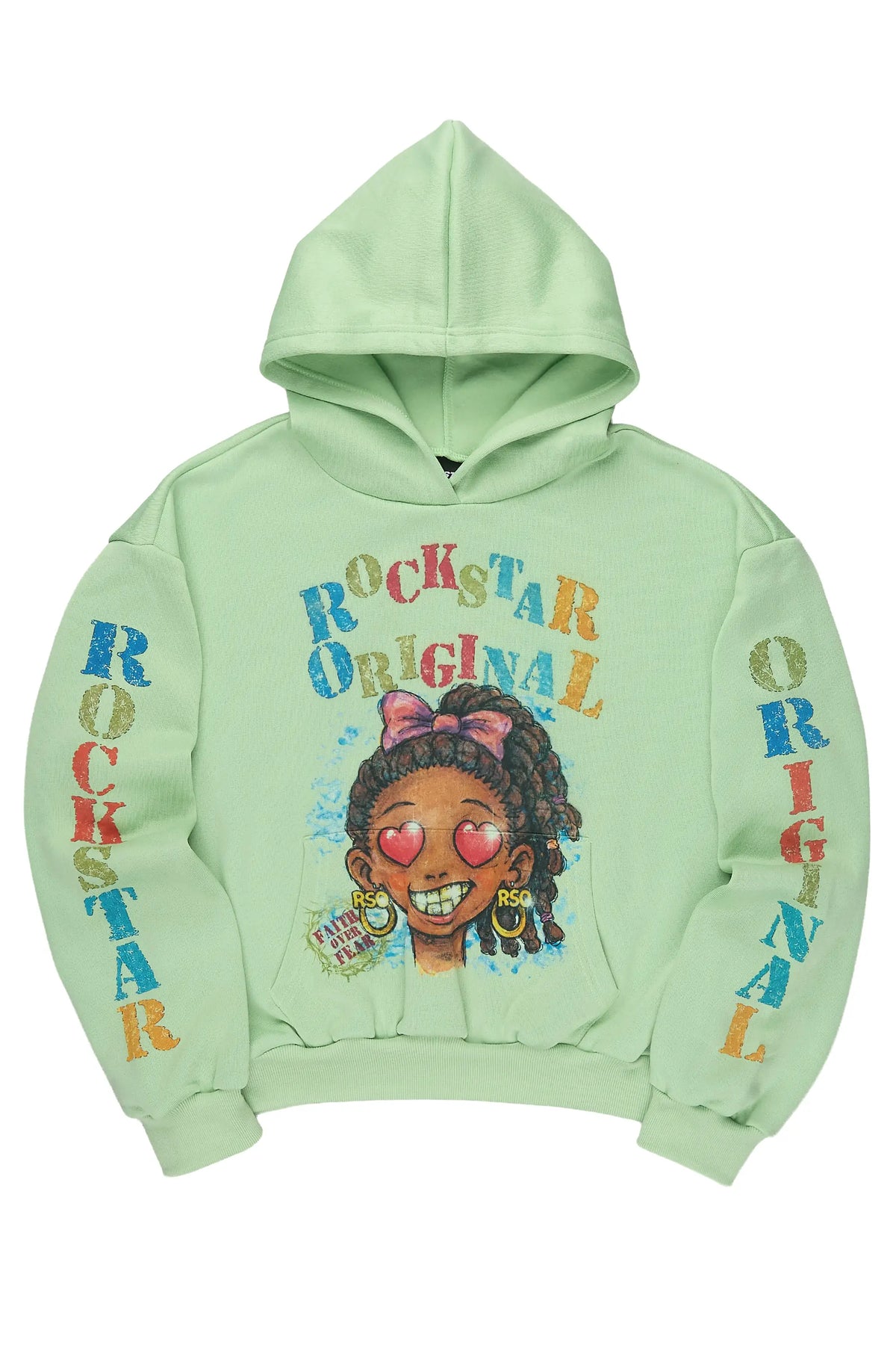 Girls Jaggy Sage Graphic Hoodie