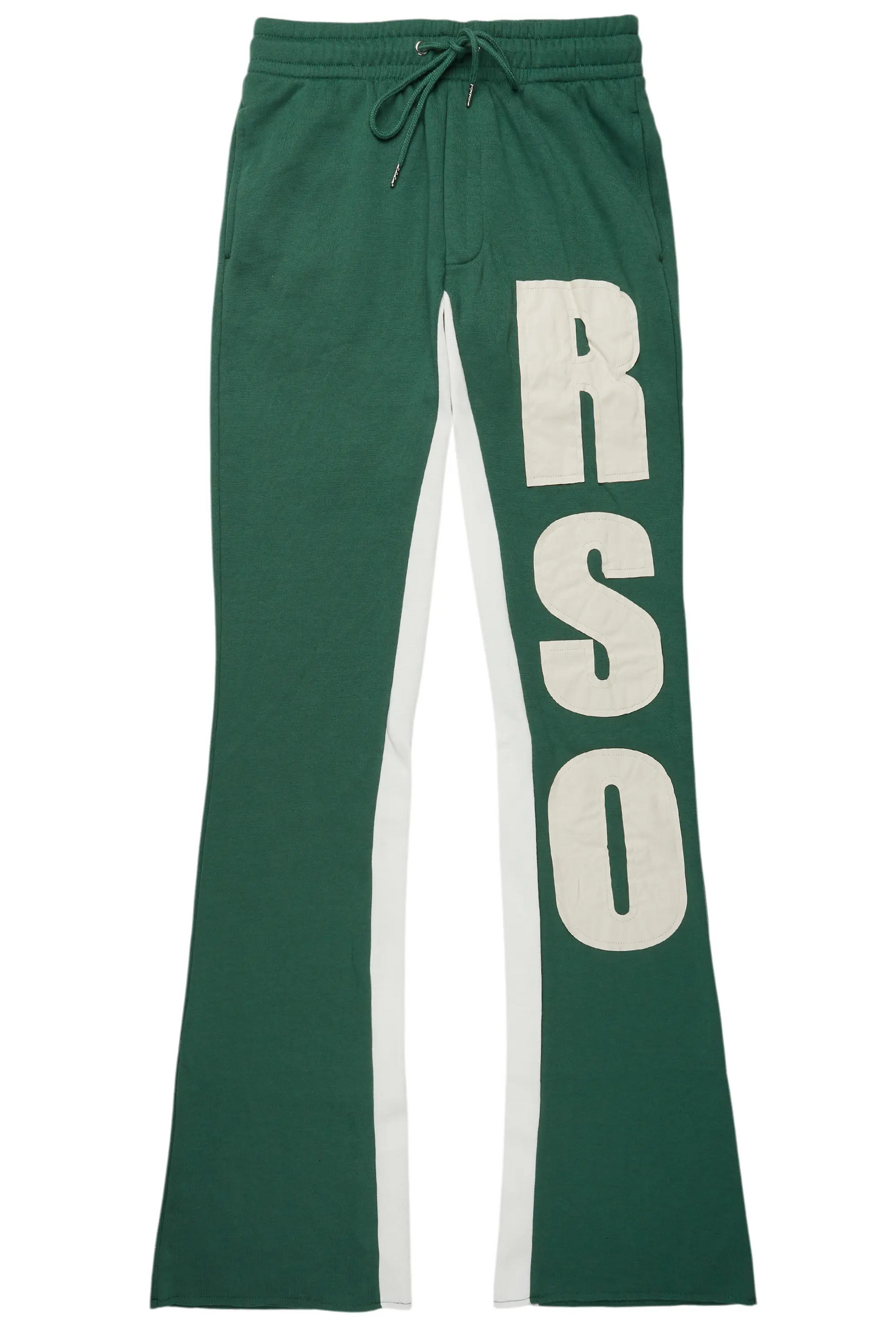 Uko Green Stacked Baggy Track Pant