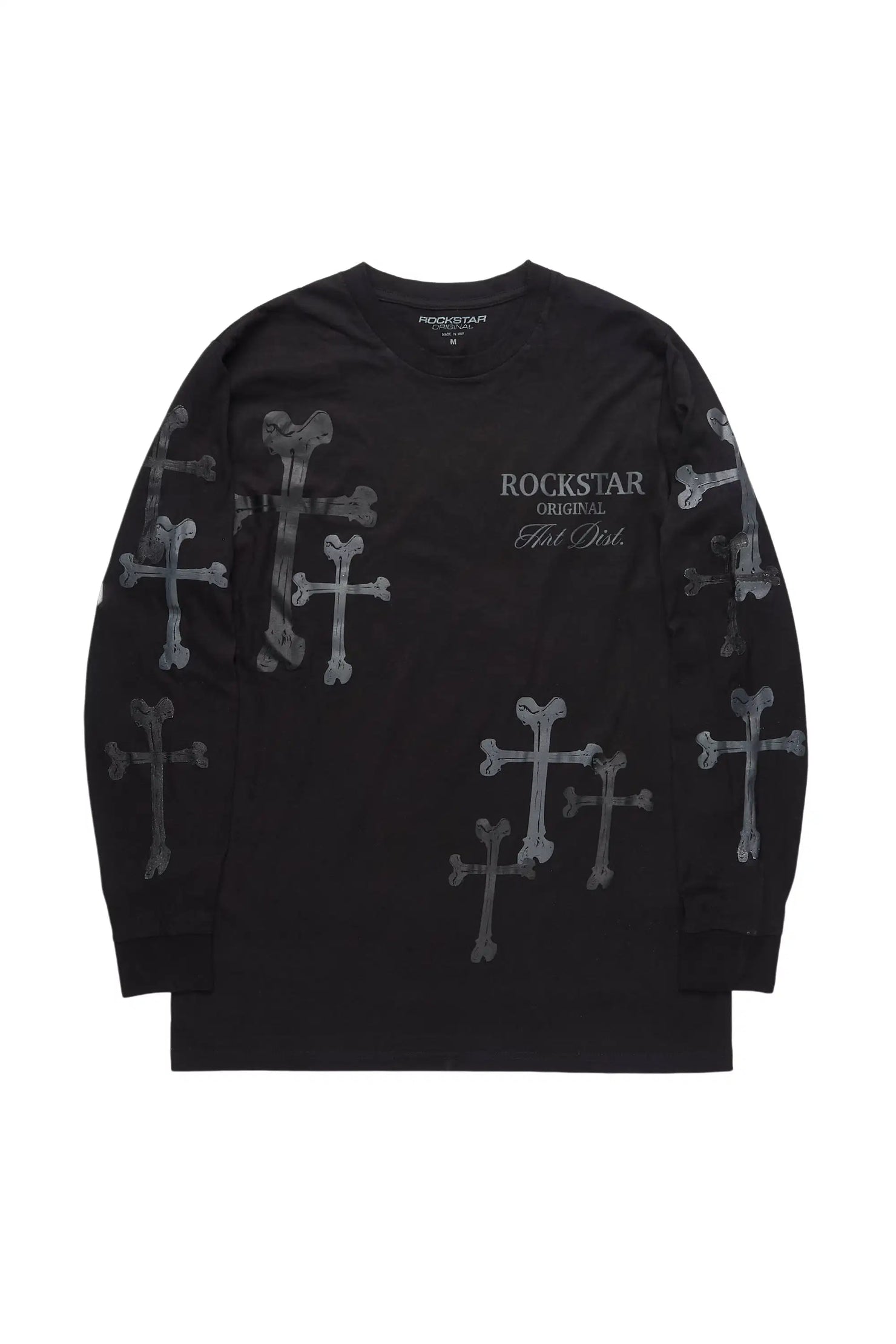 Tarise Black Long Sleeve Graphic T-Shirt