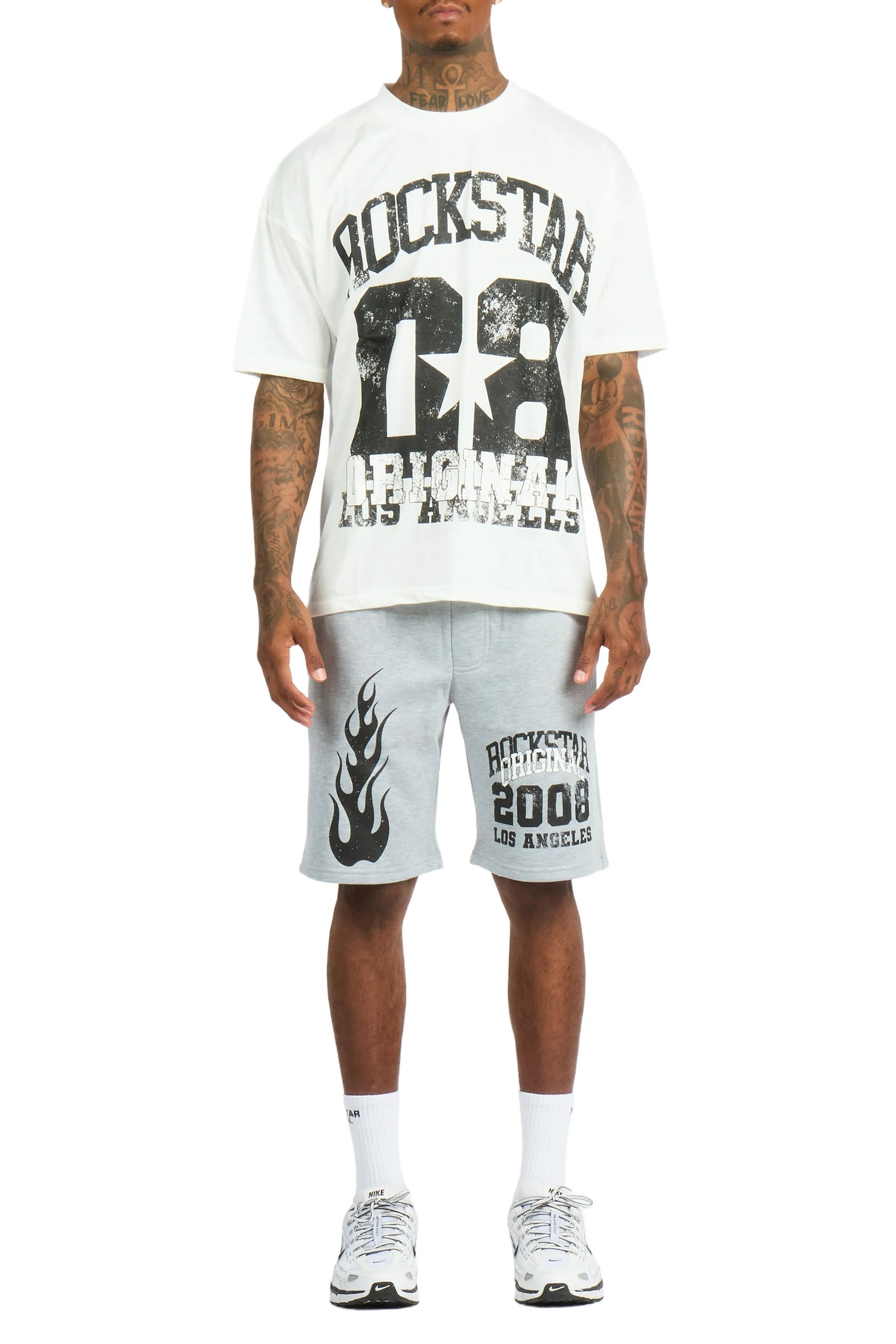 Edel White T-Shirt Short Set