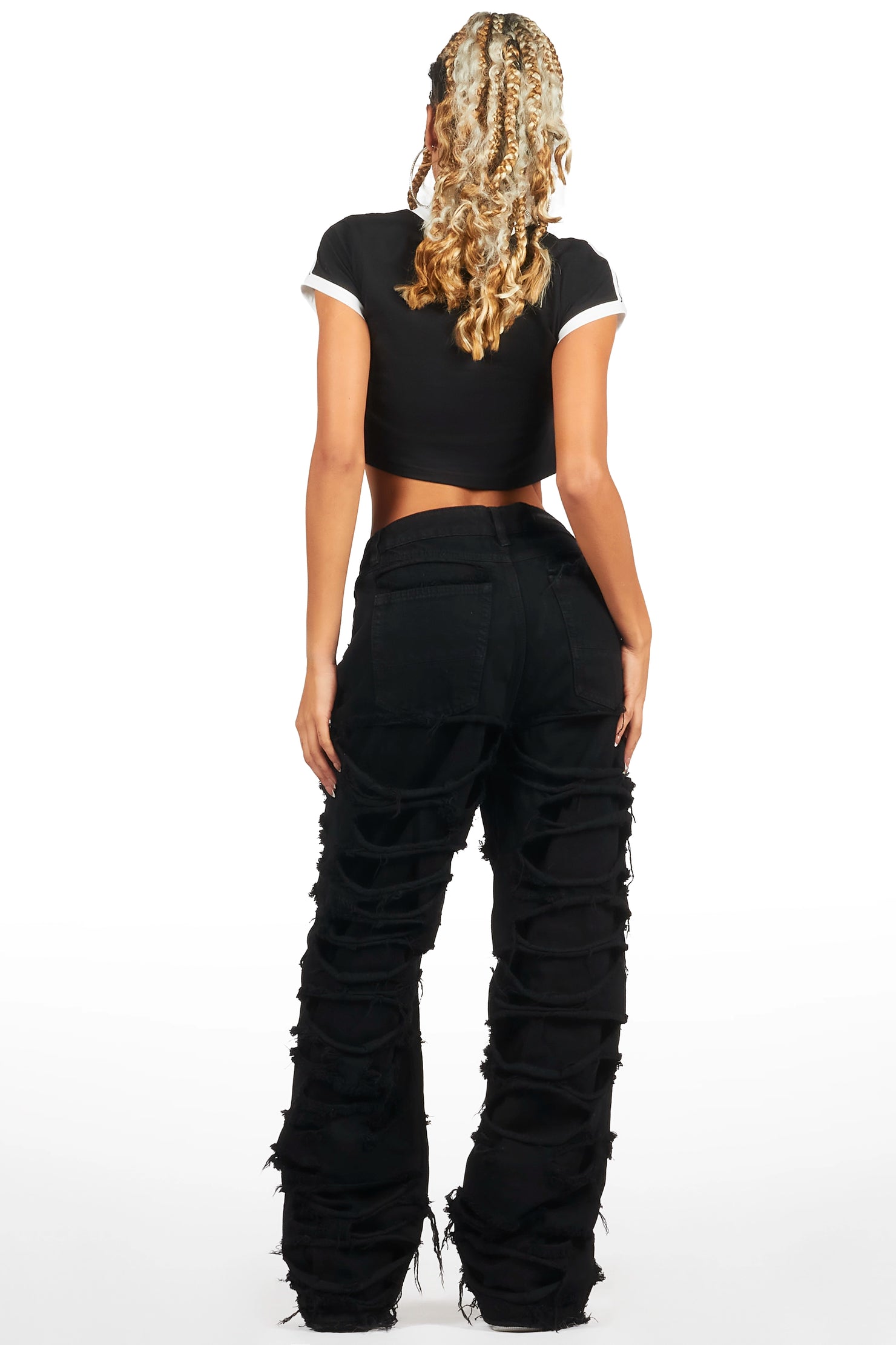 Luisa Black Baggy Jean