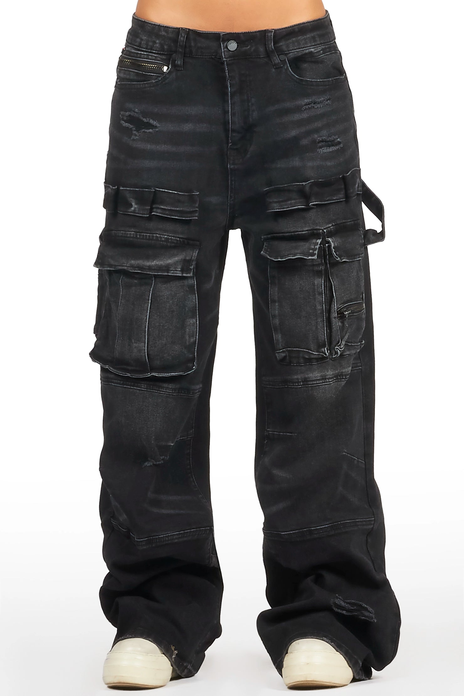 Shakyra Black Baggy Cargo Jean