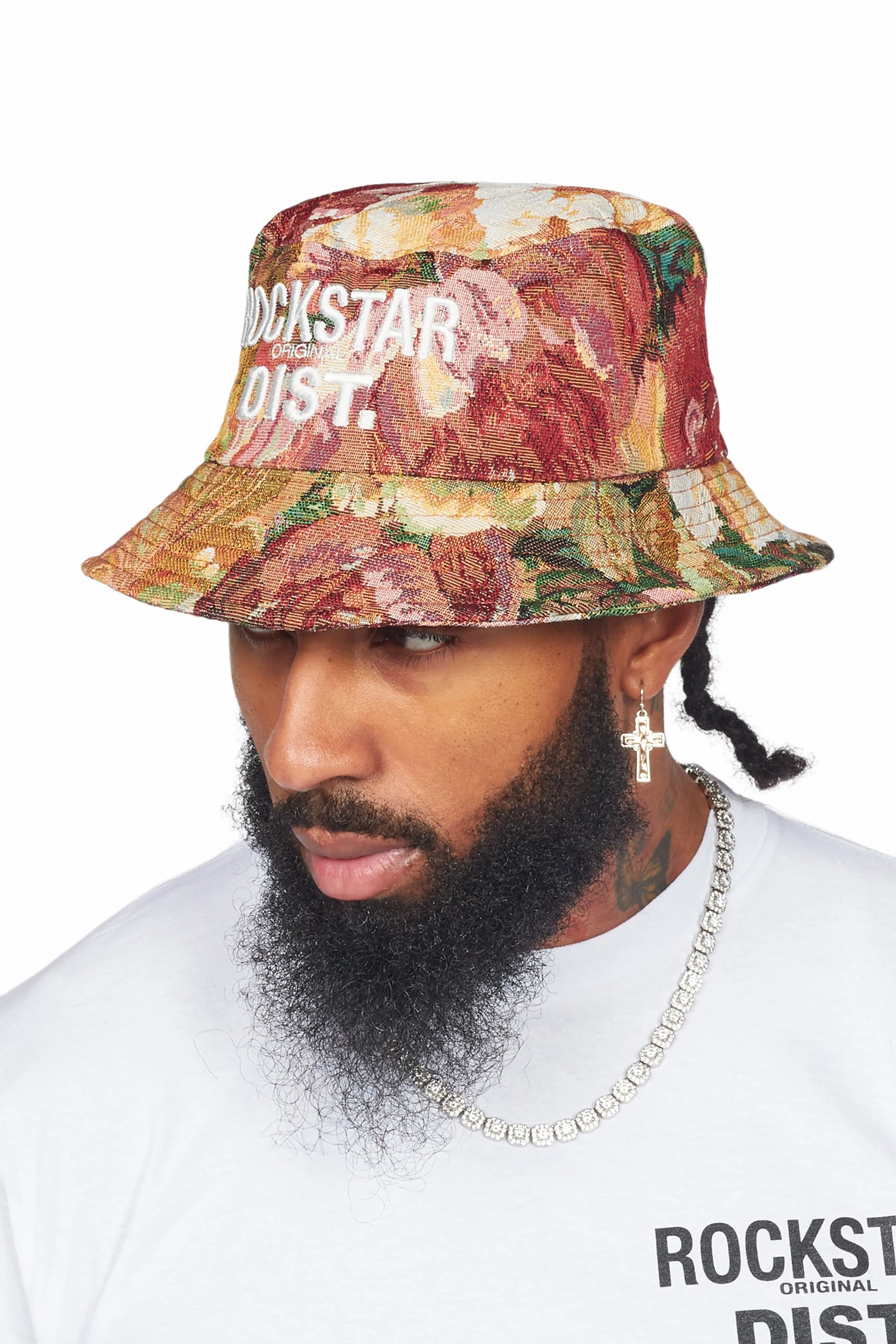 Teylor Black Tapestry Bucket Hat