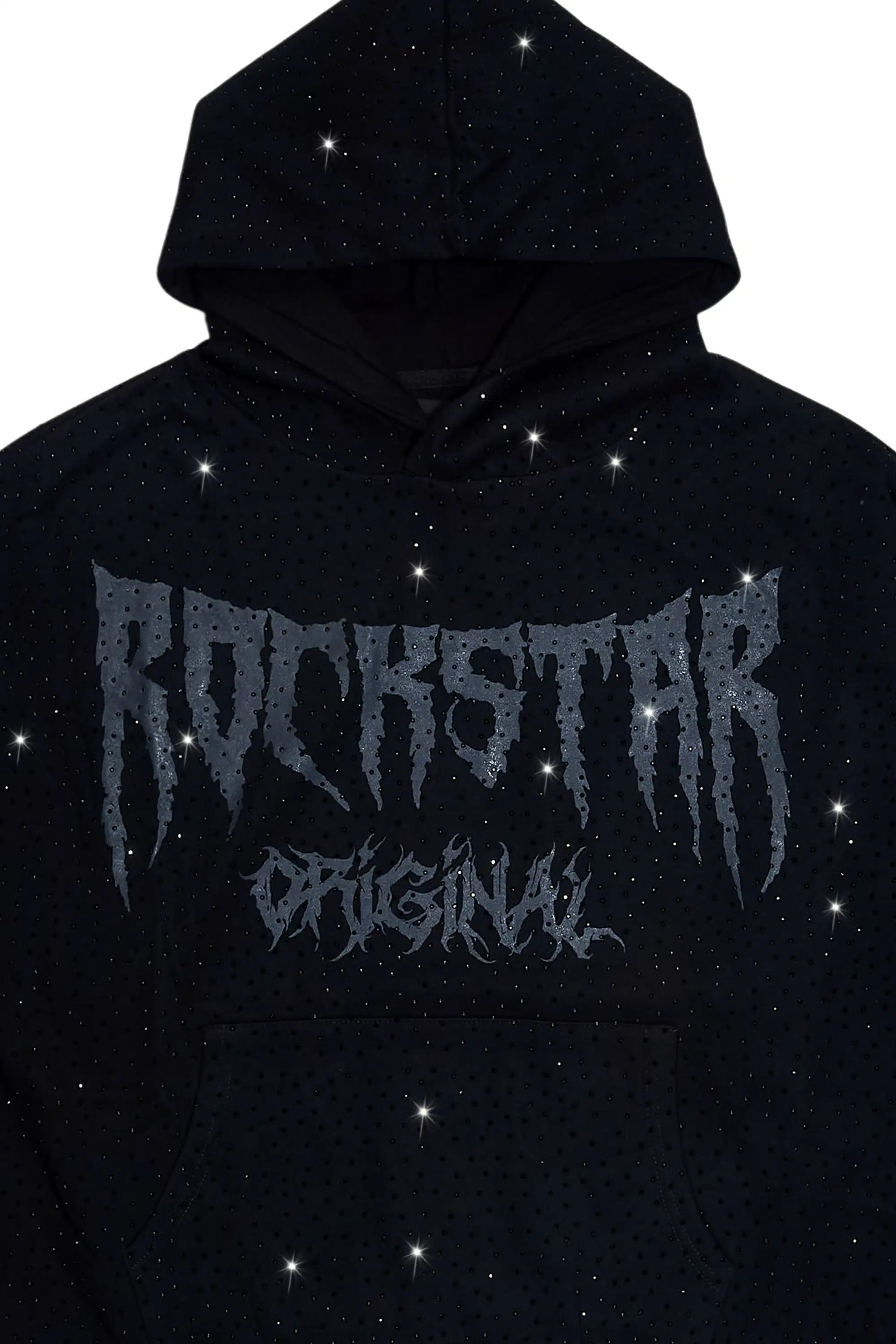 Andreas Black Rhinestone Hoodie