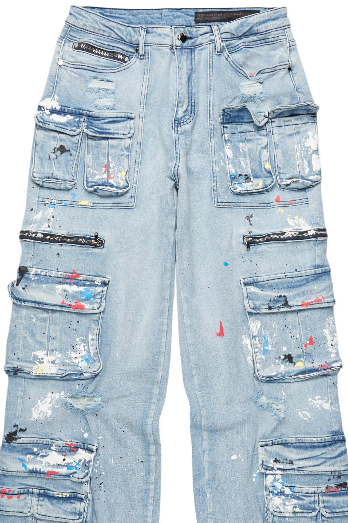 Valo Light Blue Painter Baggy Cargo Jean
