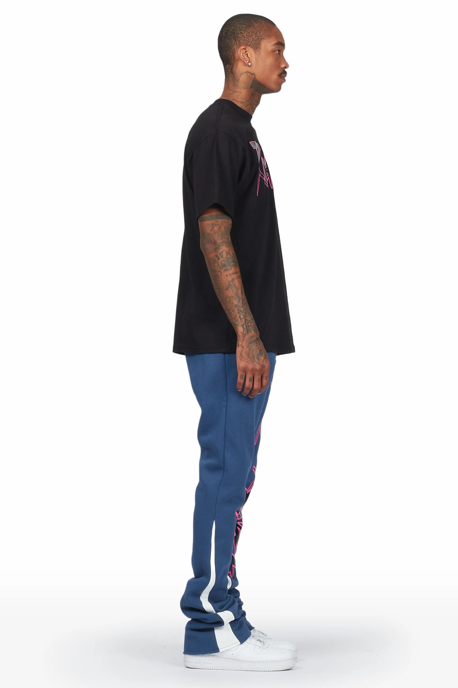 Kalibre Navy/Black T-Shirt Stacked Flare Track Set