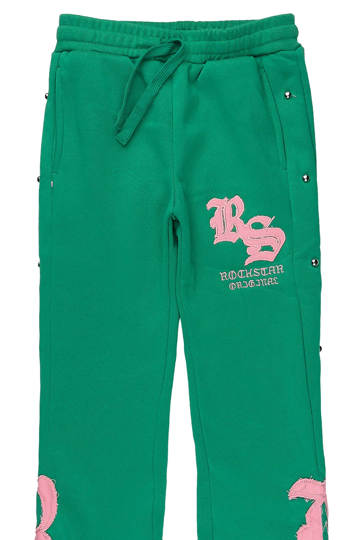 Girls Shironda Green/Pink Stacked Flare Pant