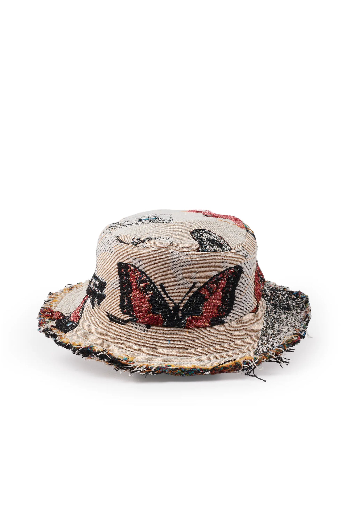 Lamont Beige Tapestry Bucket Hat