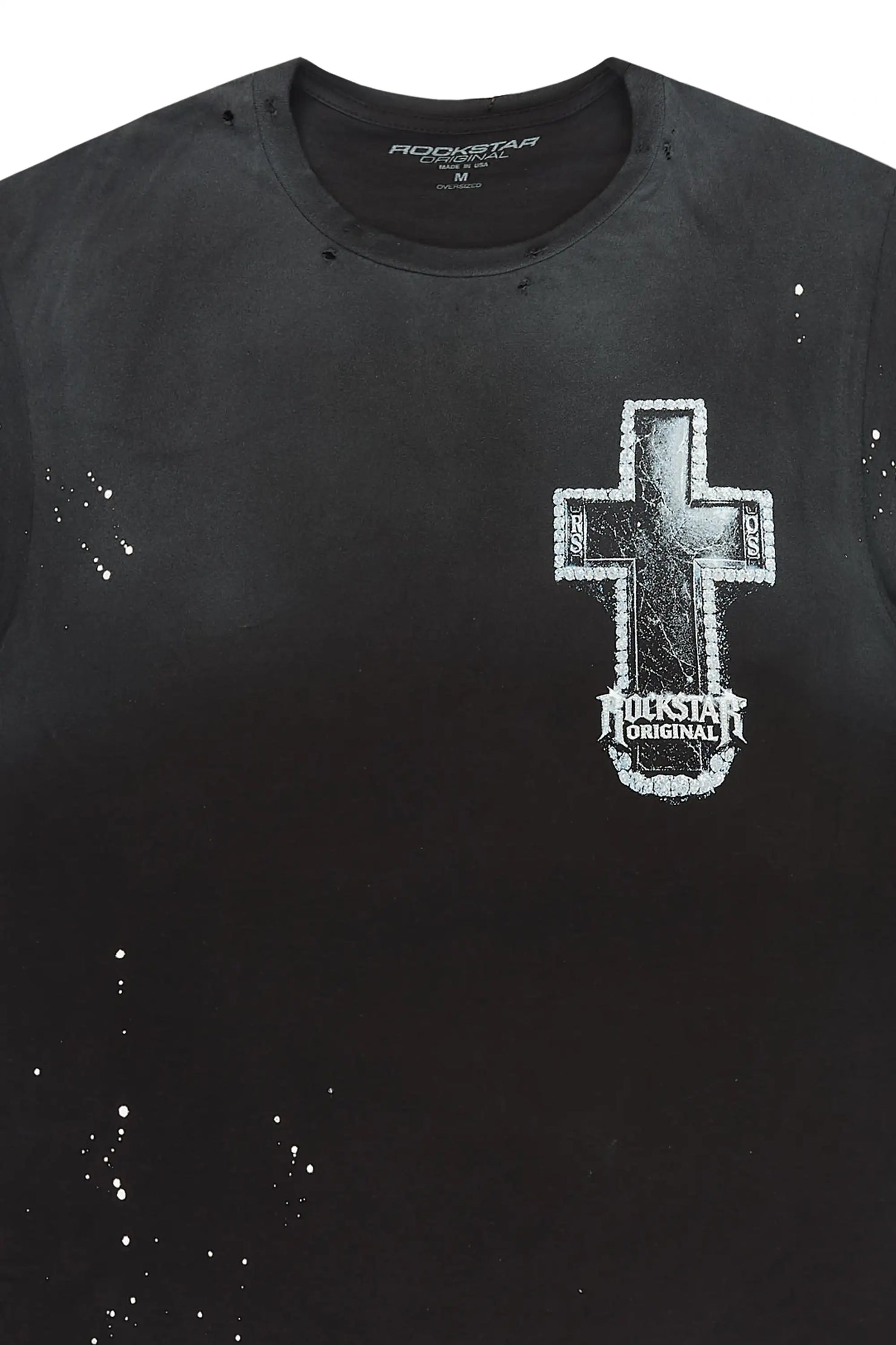 Gato Black Oversized Graphic T-Shirt