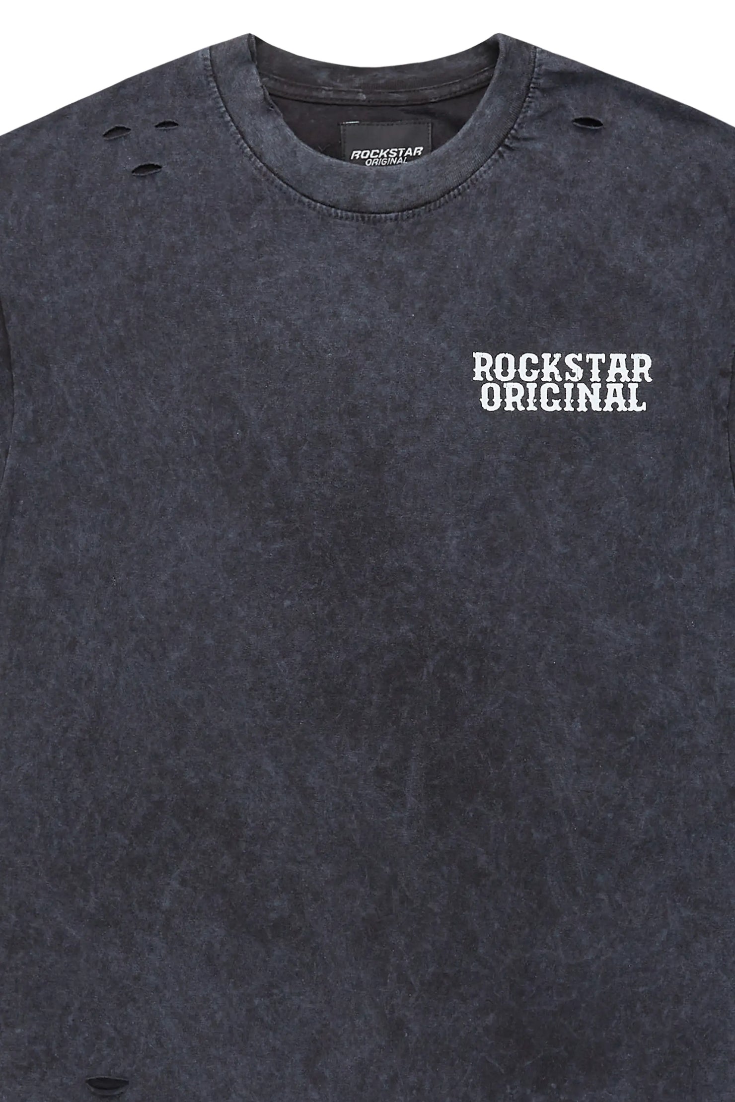 Alayna Vintage Black Oversized Tee