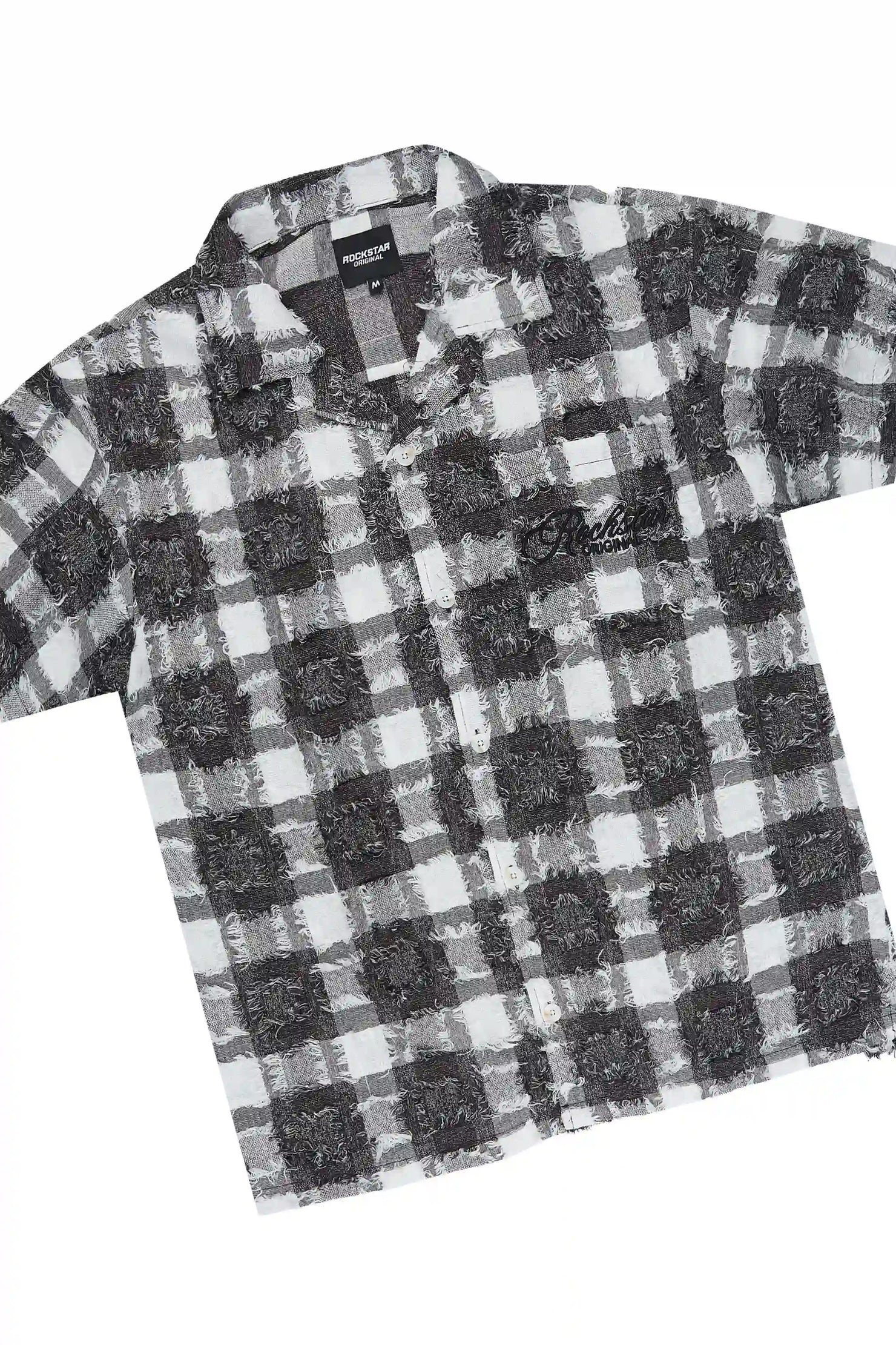 Amarion Black/White Button Down Shirt/Short Set