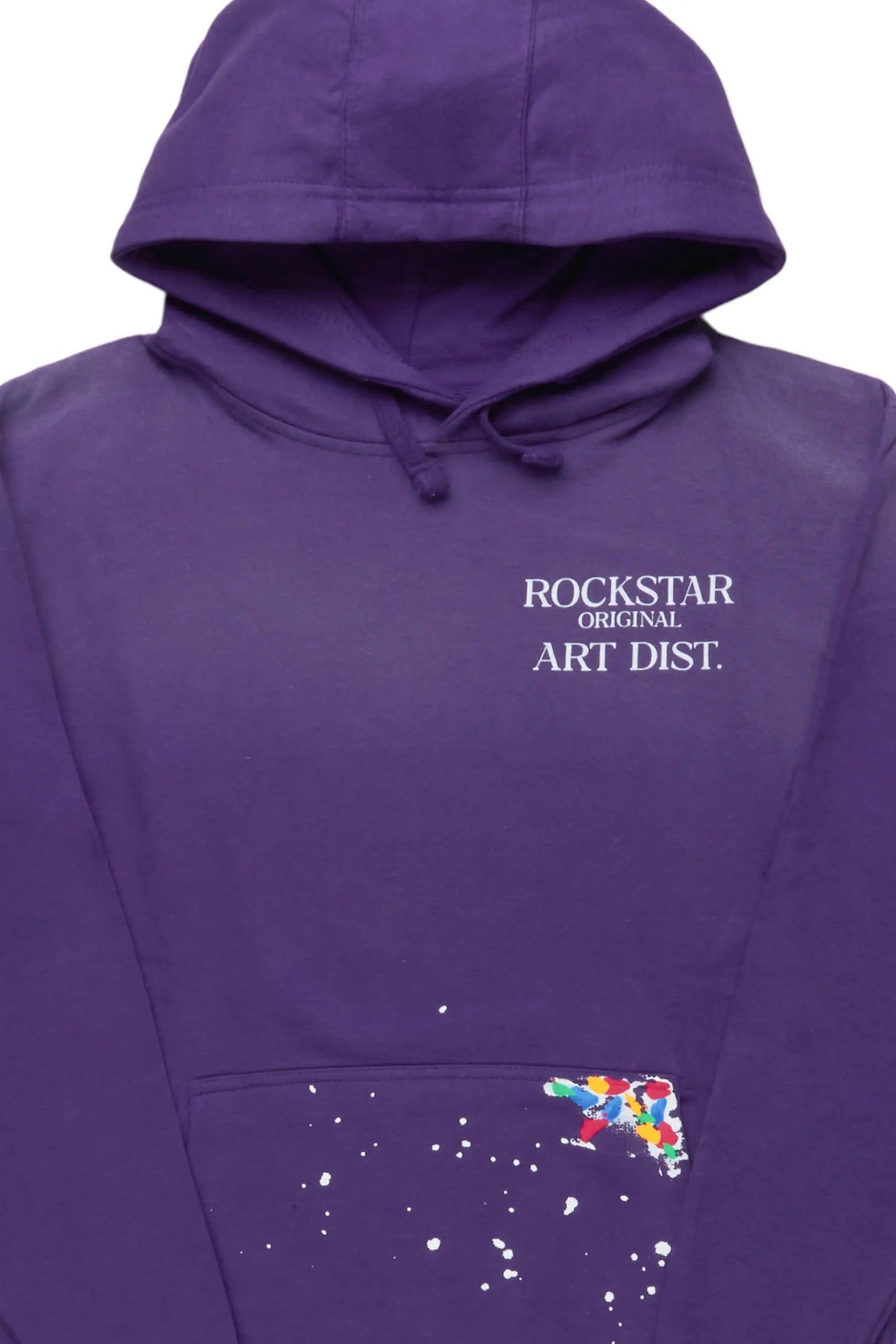 Rockstar Art Dist. Purple Graphic Hoodie