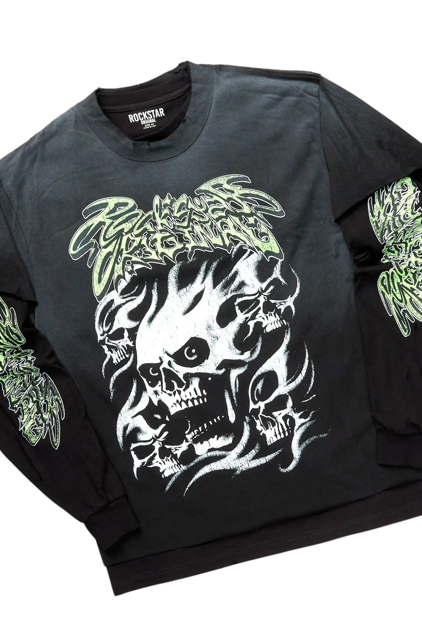 Schtupp Black Double Layer T-Shirt & Khaza Stacked Flare PU Jean Bundle