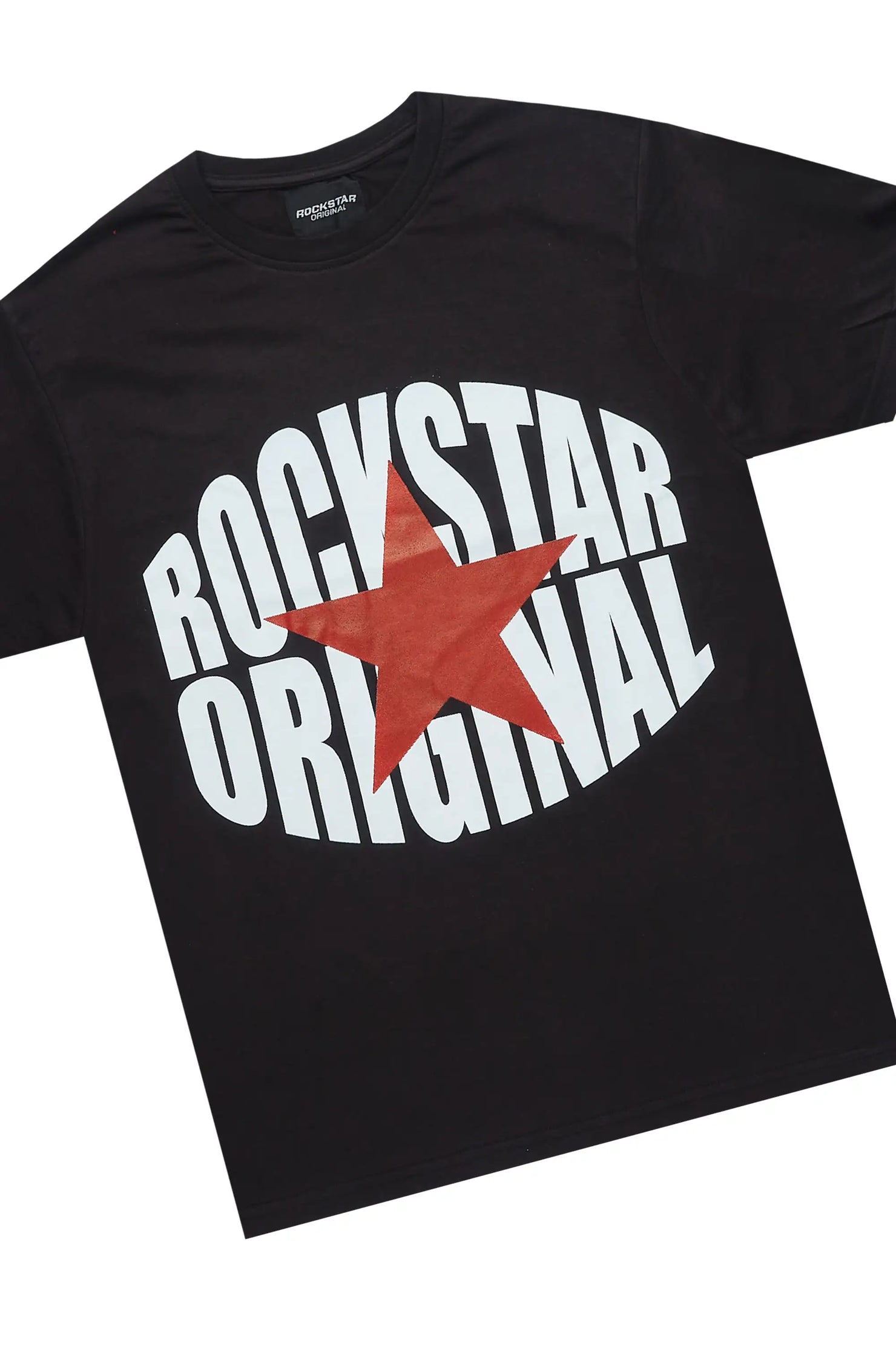 Boys States Black/Red T-Shirt Short Set
