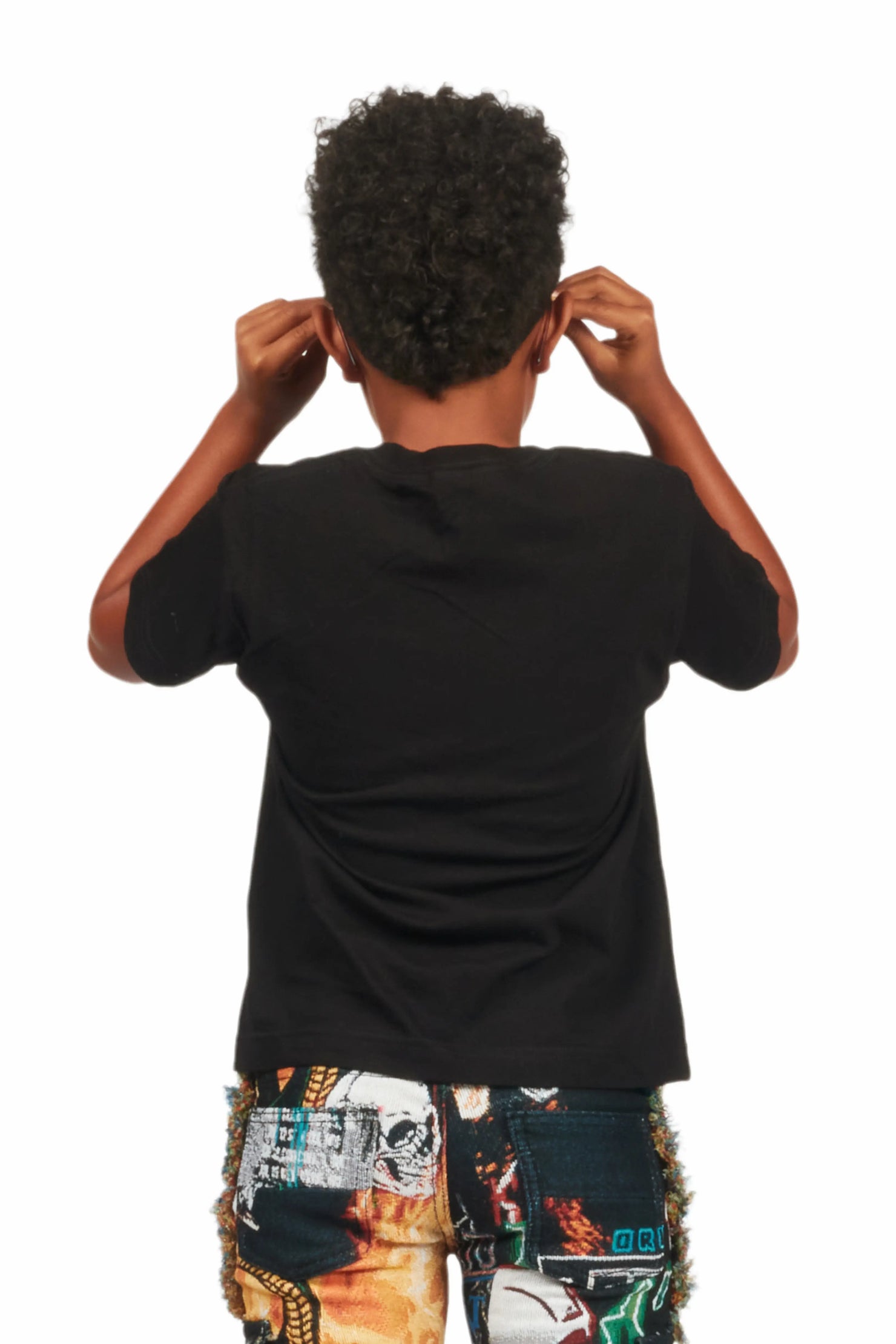 Boys Parsons Black Graphic T-Shirt