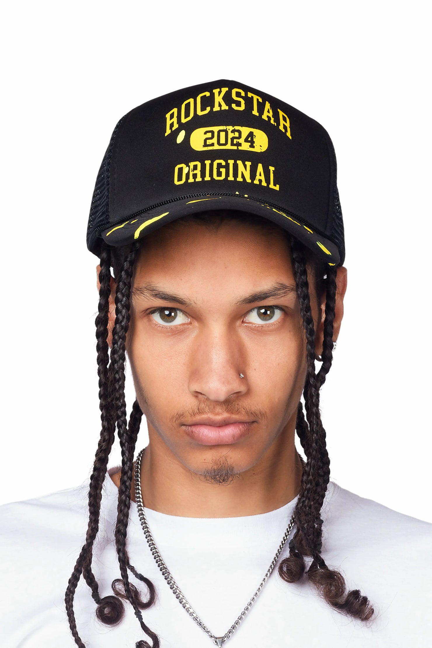 Gallio Black Graphic Trucker Hat