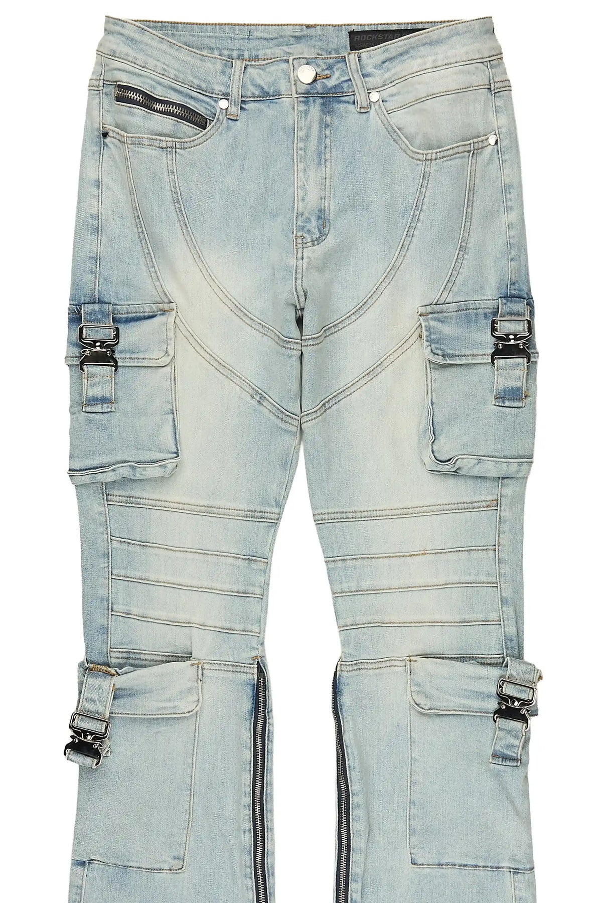 Hughes Blue Stacked Fit Jean