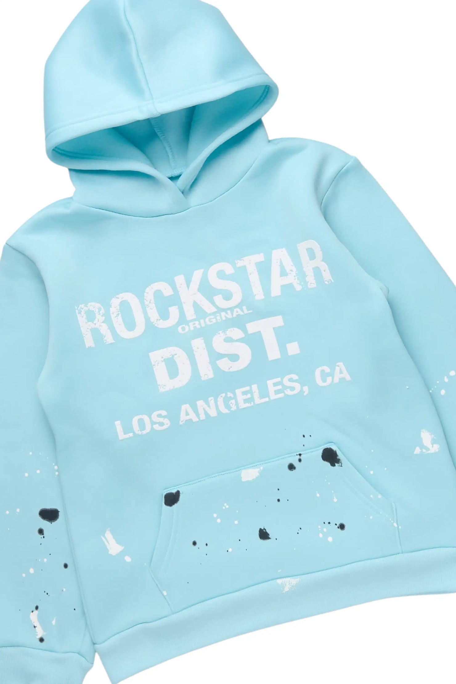 Girls Scatie 2.0 Light Blue Hoodie/Stacked Flare Track Set