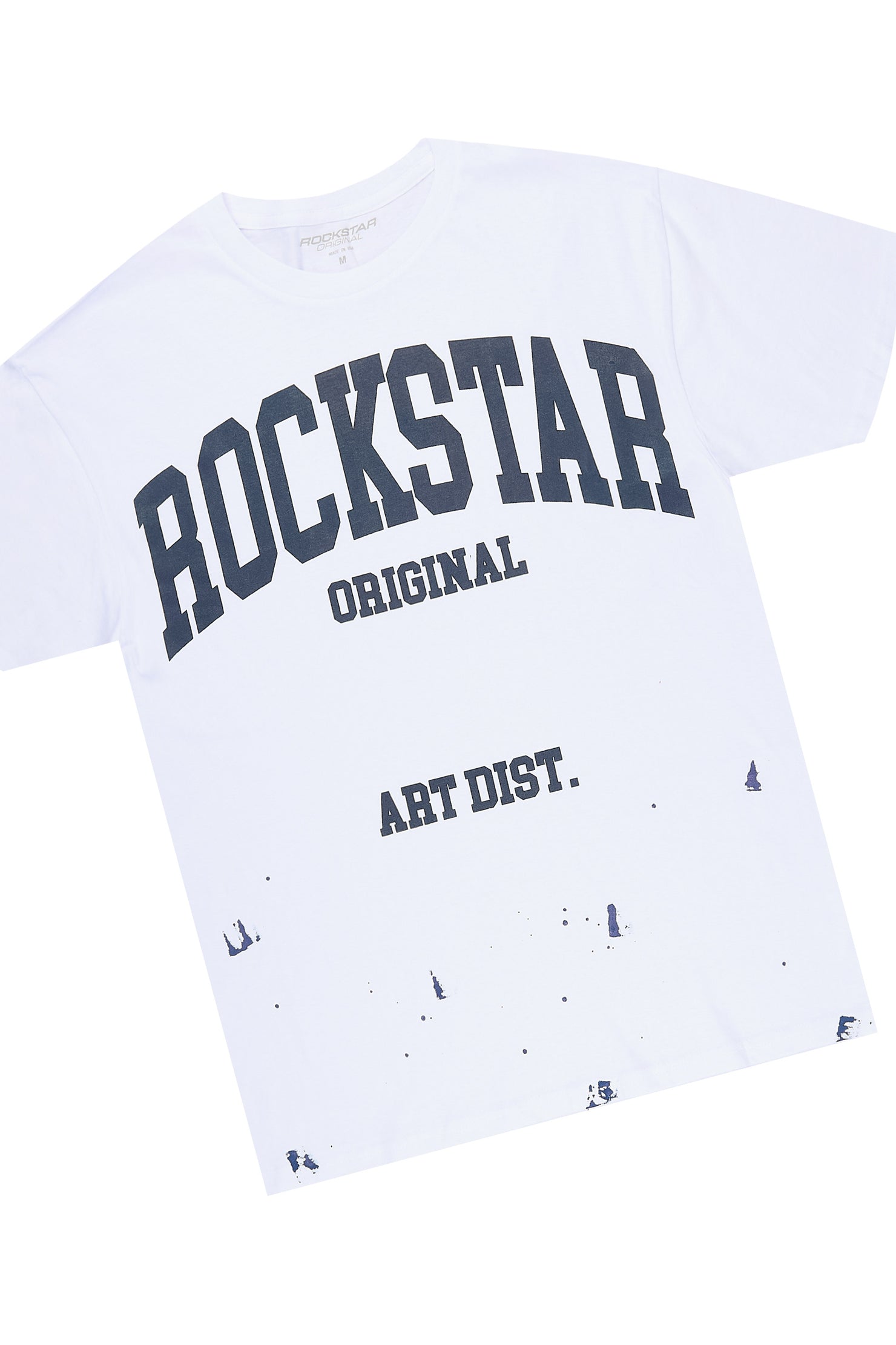 Dyre White/Navy T-Shirt/Relaxed Track Set