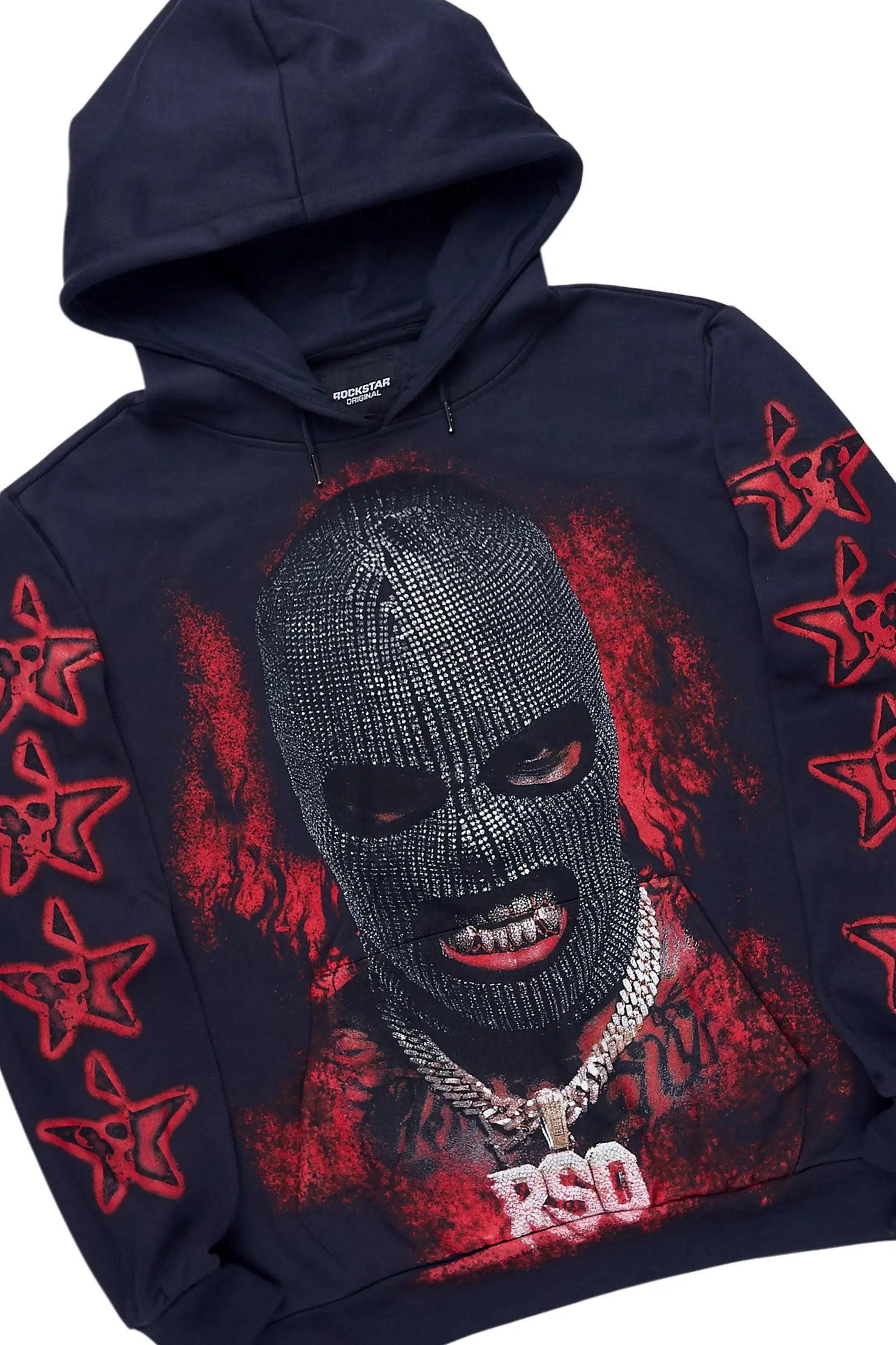 Tyvion Navy/Red Hoodie/Stacked Flare Track Set