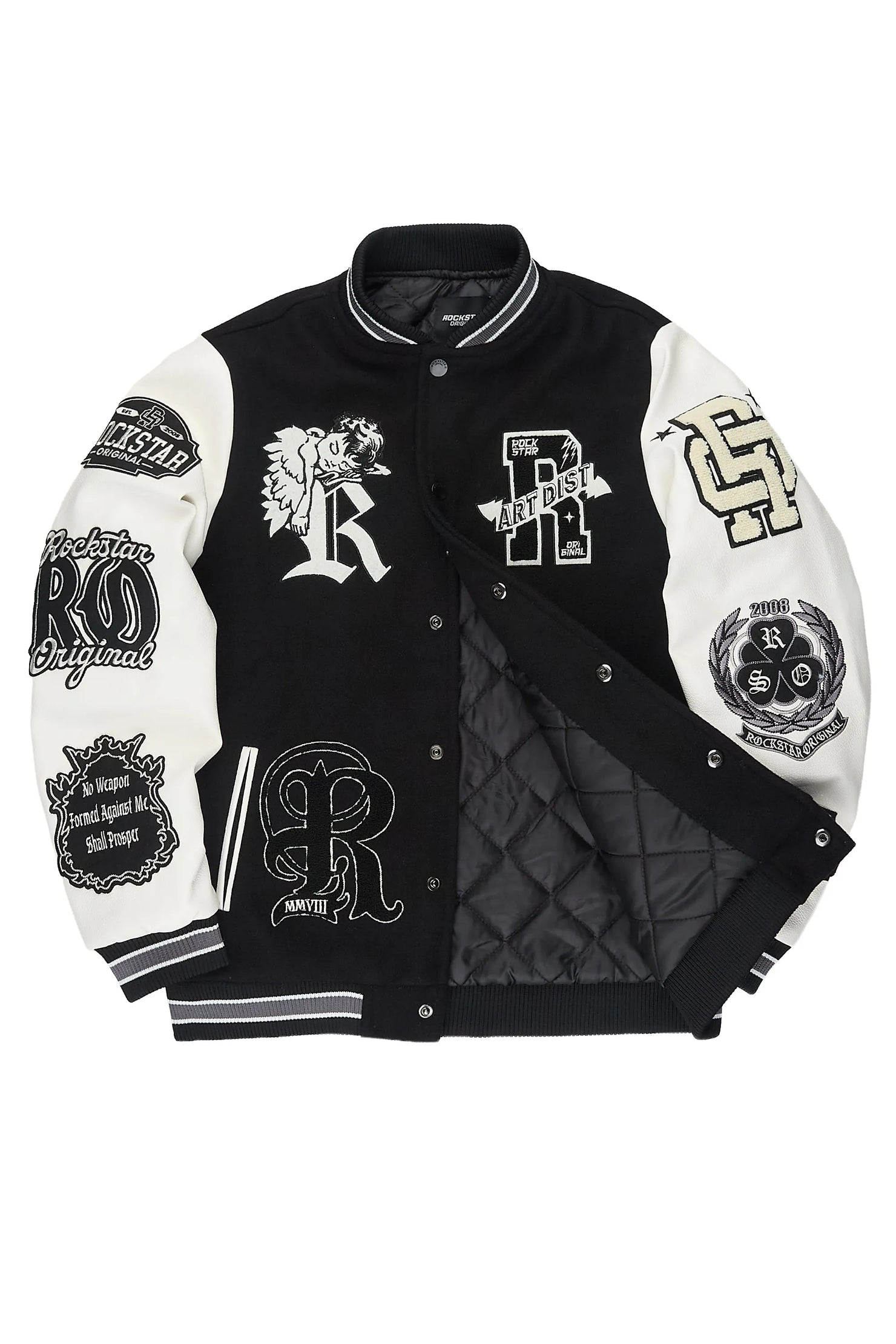 Boys Champion Black Varsity Jacket
