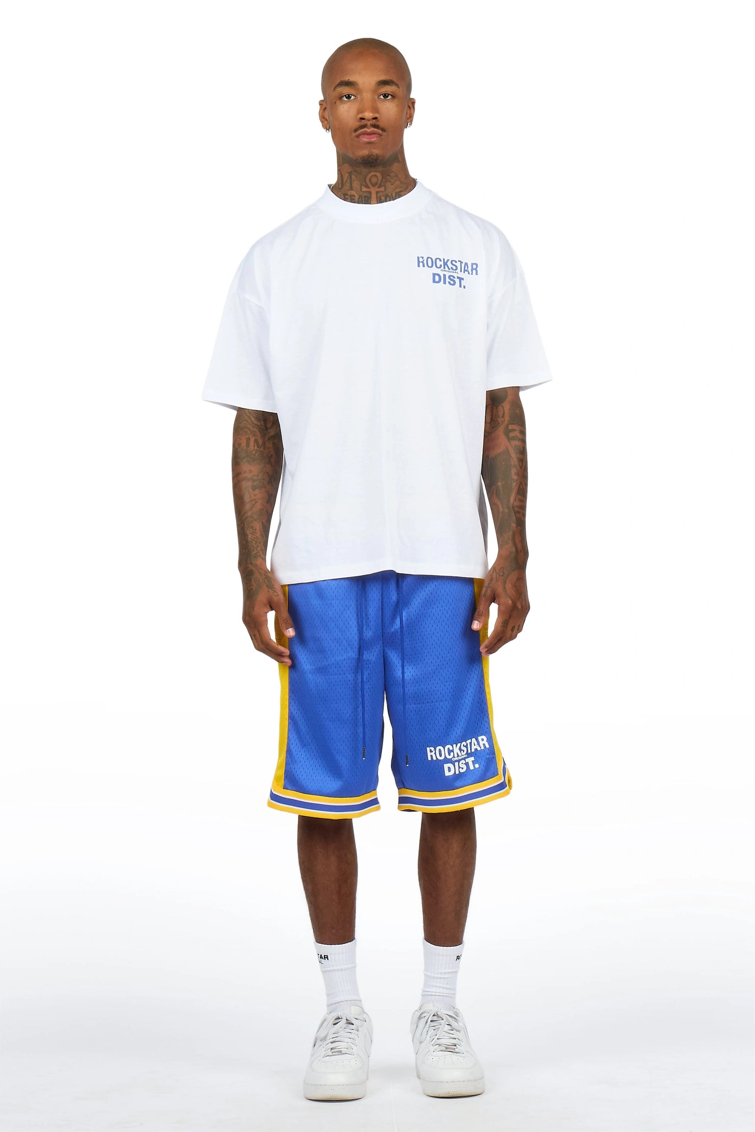 Suzano White/Purple T-Shirt/Short Set