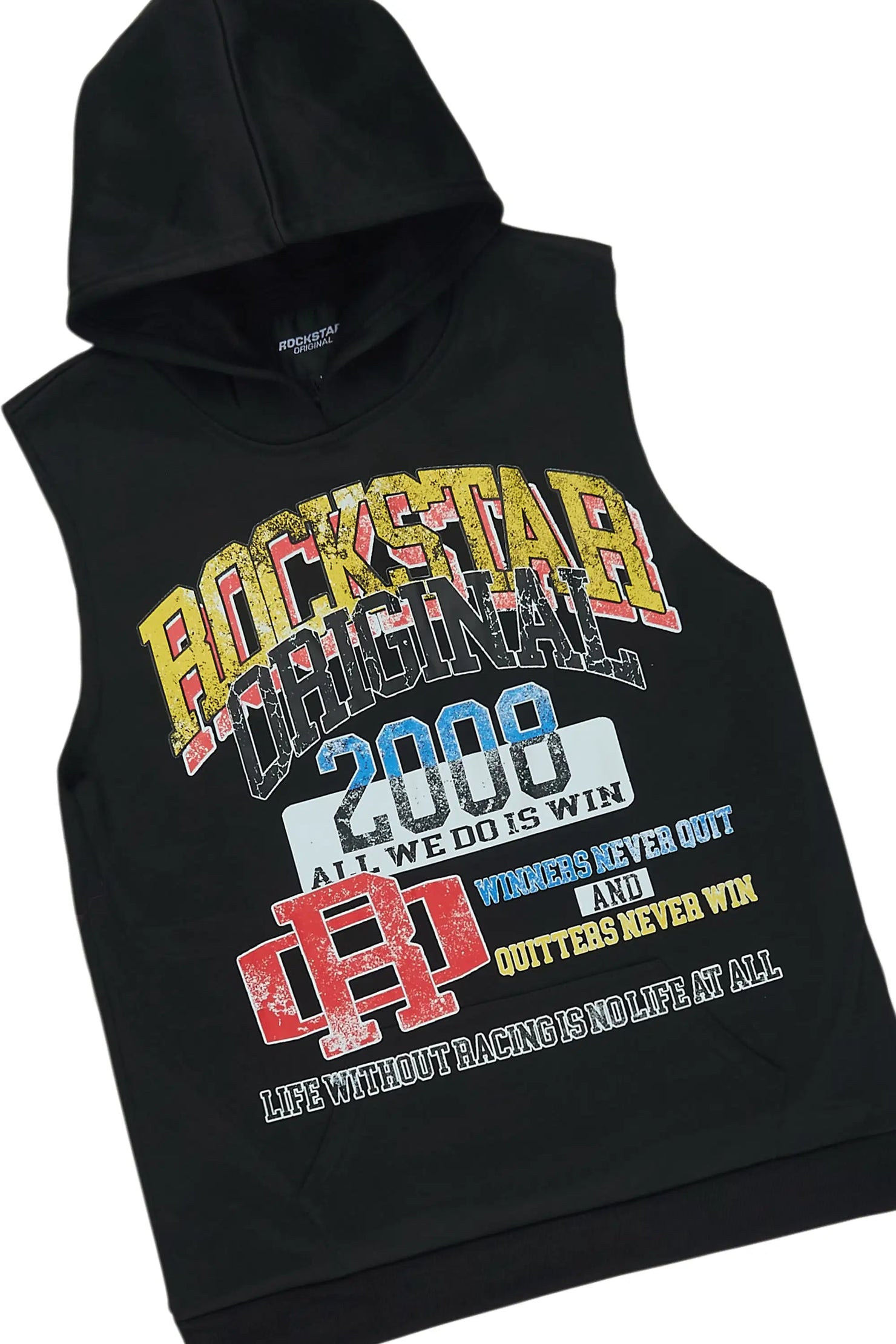 Boys Colorful Black/Multi Cut Off Stacked 3 Pc Set