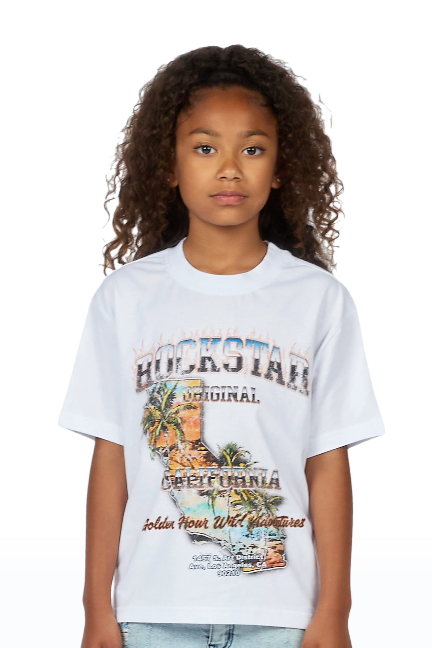 Girls Hazel White Graphic T-Shirt
