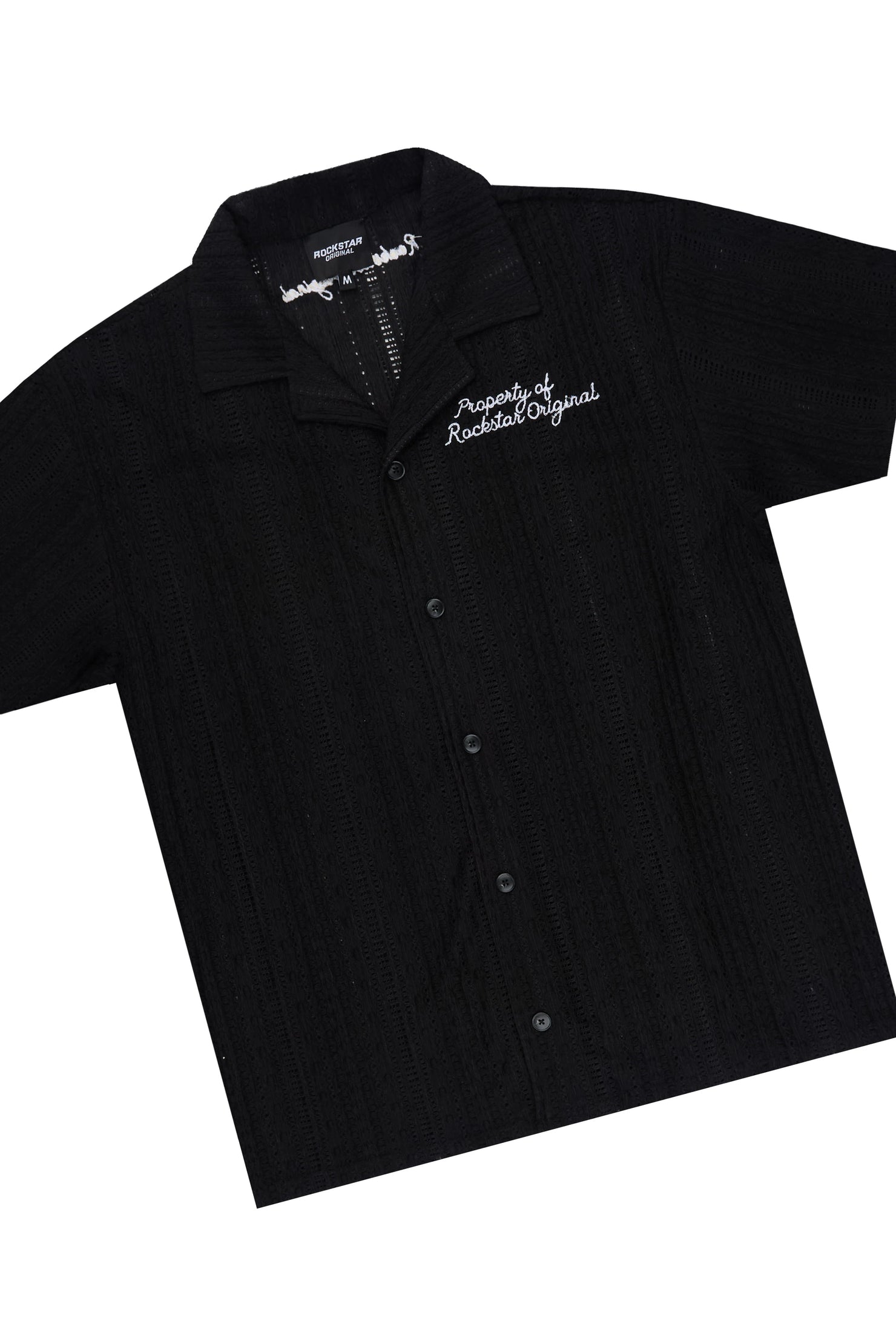 Zyaire Black Button Down Shirt/Short Set