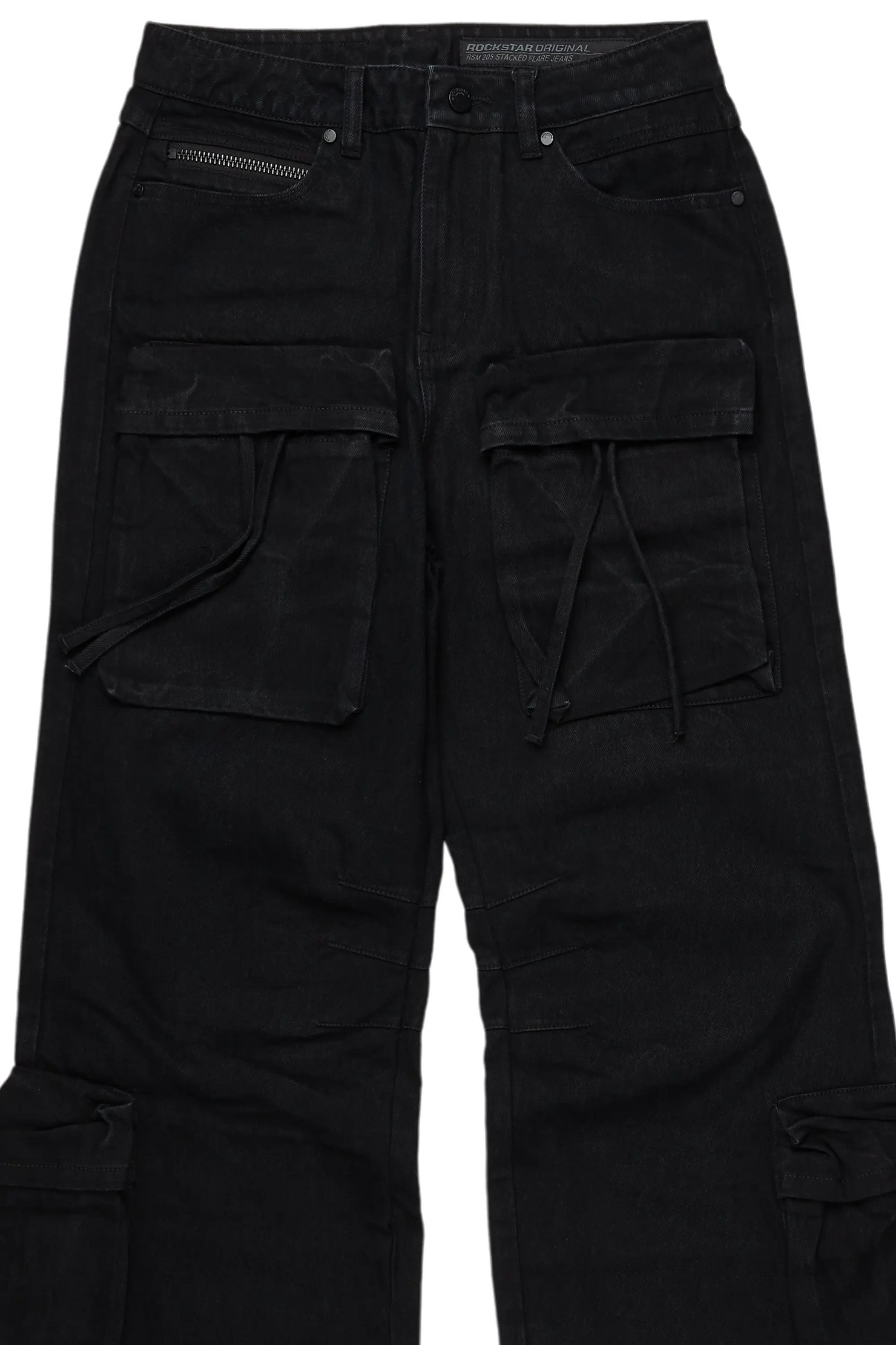 Cazer Black Baggy Fit Cargo Jean