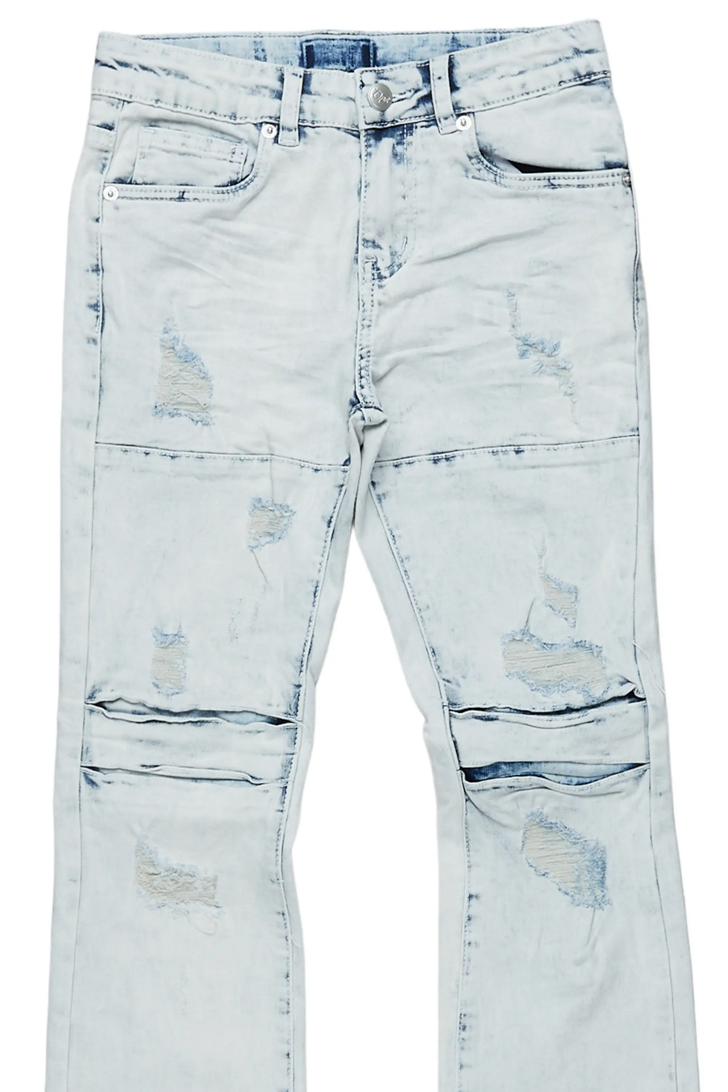 Boys Wald Light Blue Stacked Flare Jean