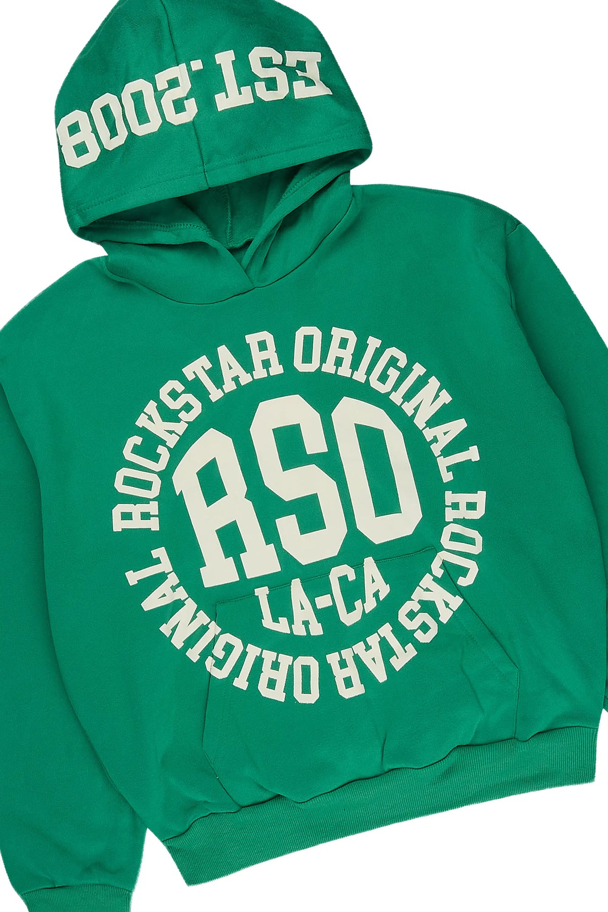 Boys Garbo Green/Cream Hoodie Stacked Track Set