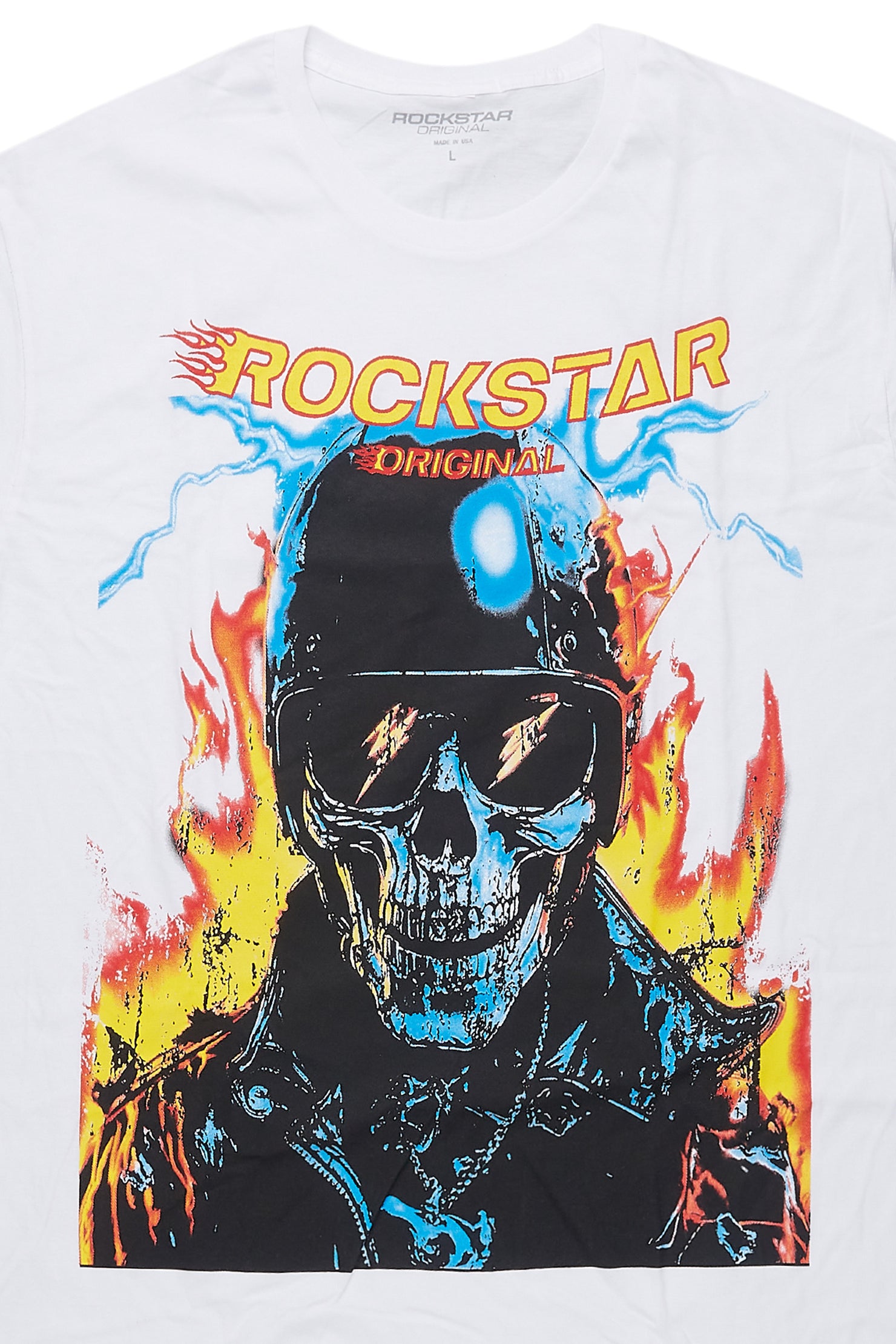 Balius White Graphic Muscle T-Shirt