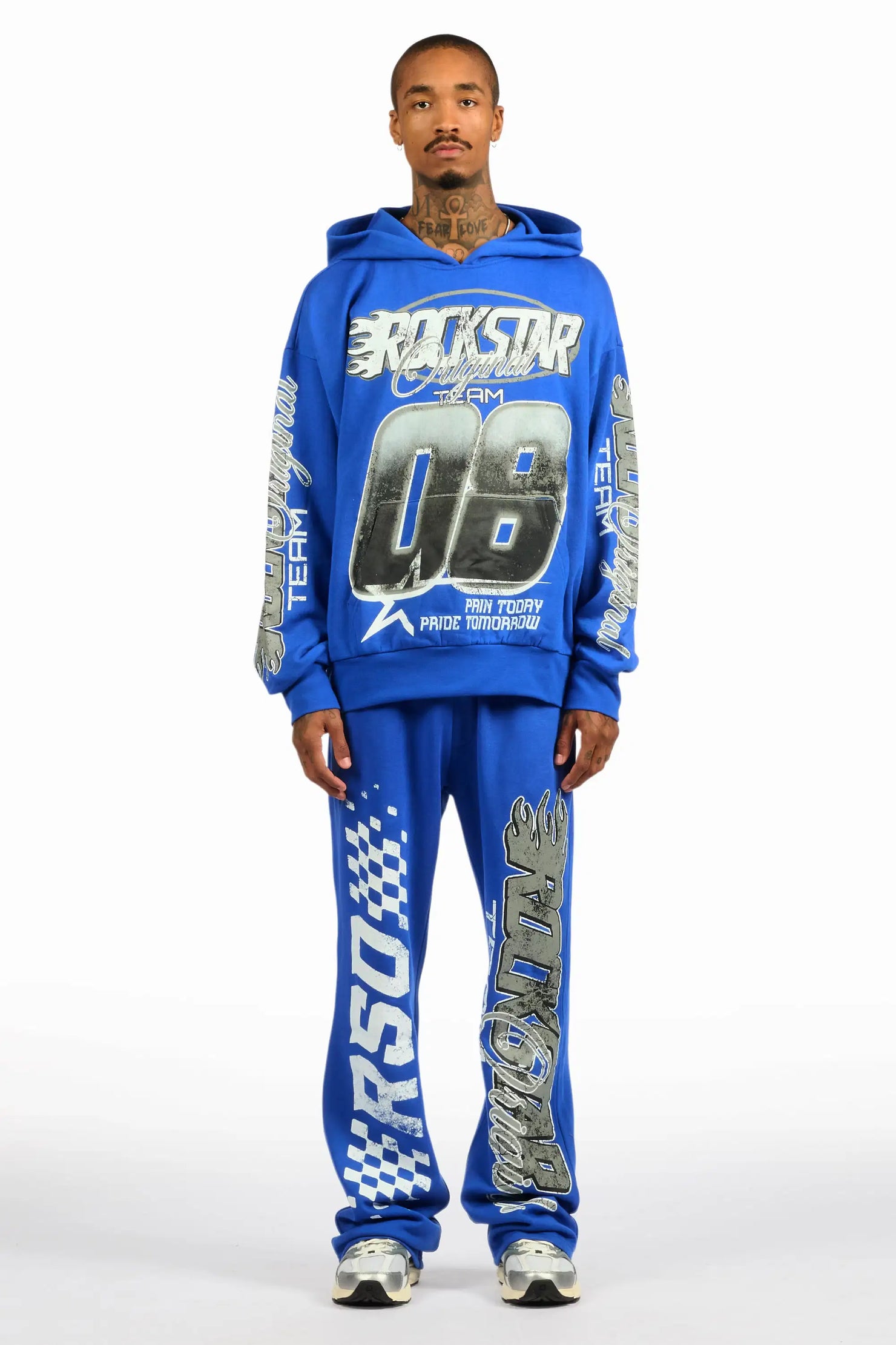 Flash Royal Hoodie/Baggy Pant Track Set