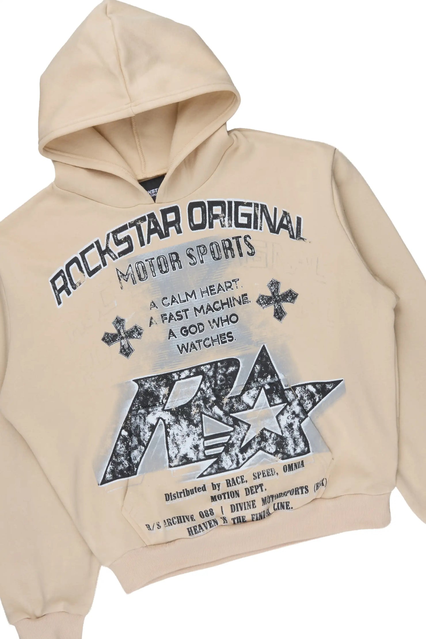 Boys Byson Beige Hoodie Short Set