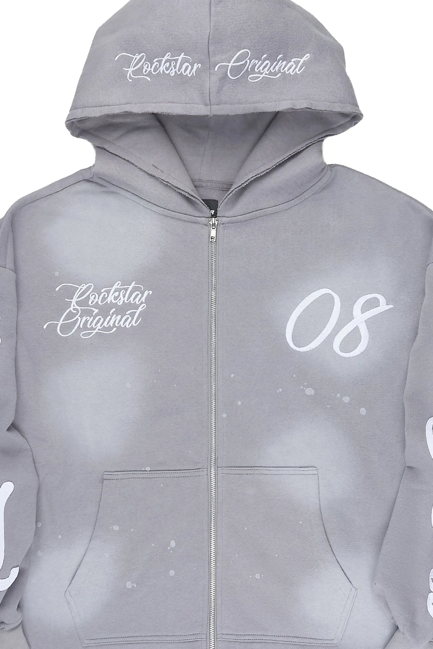 Hanif Vintage Grey Zip Up Hoodie