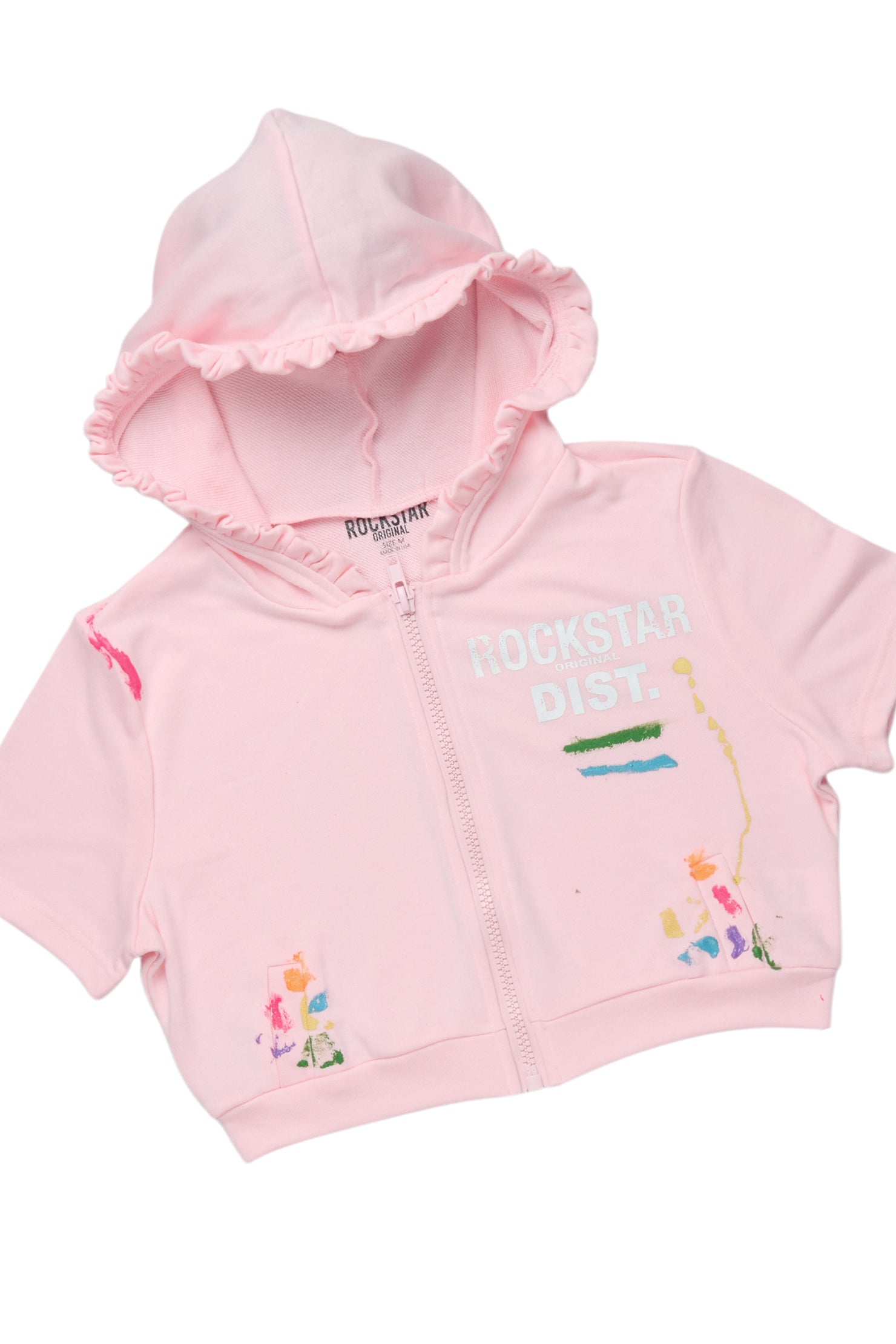 Jaimie Pink Crop Short Set